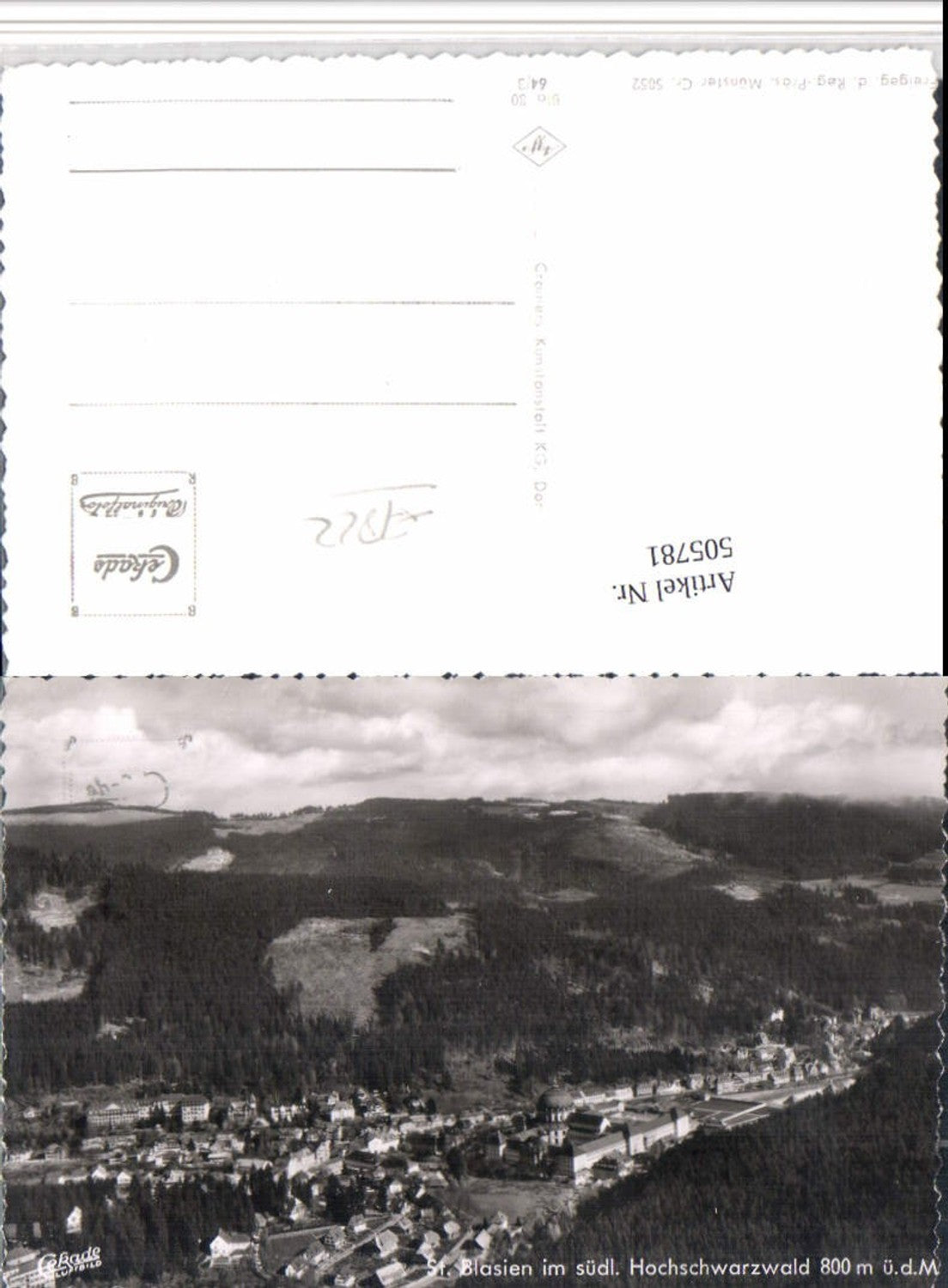 505781,St. Blasien im Schwarzwald Totale Fliegeraufnahme