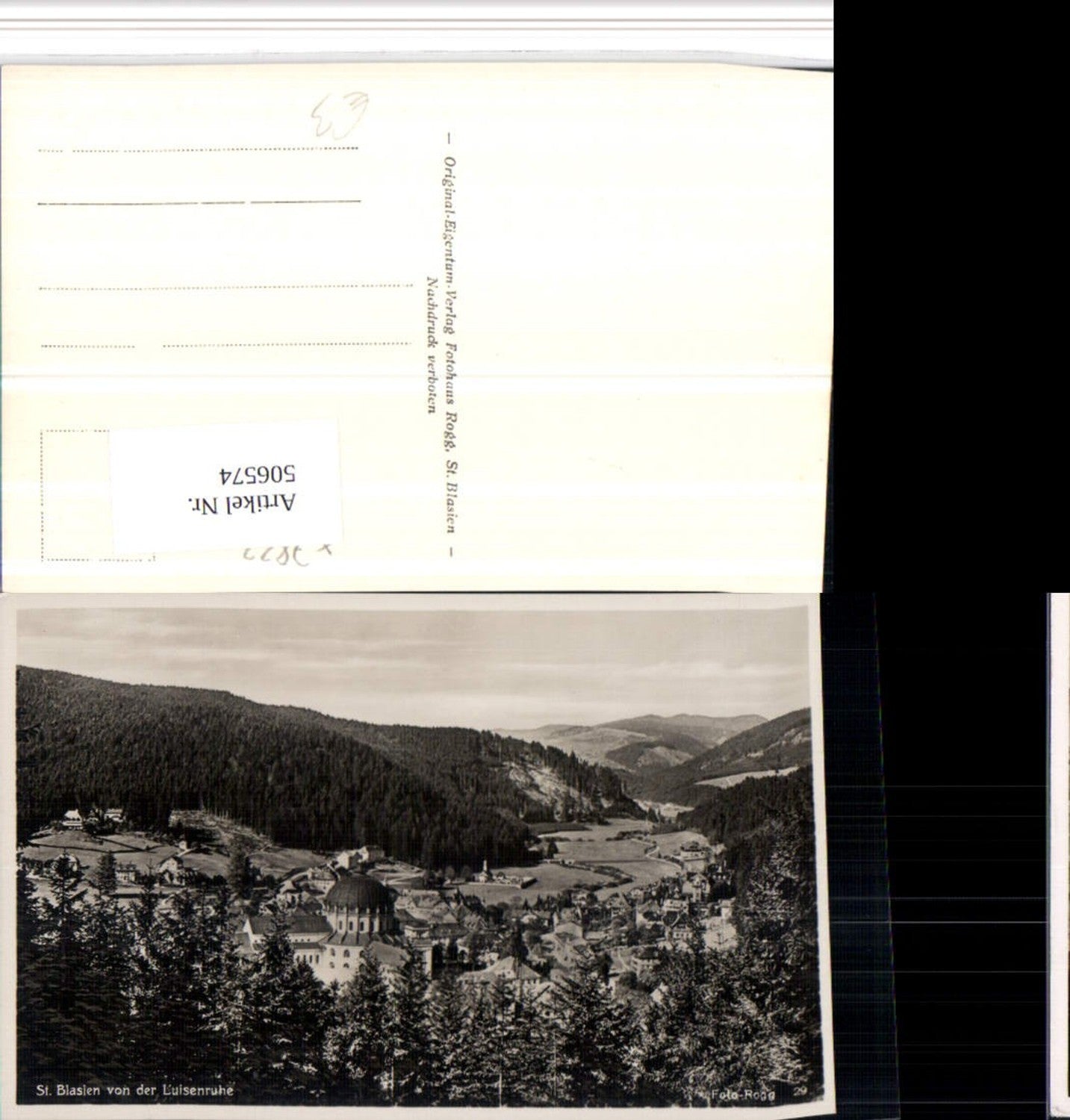 506574,St. Blasien im Schwarzwald Totale von d. Luisenruhe