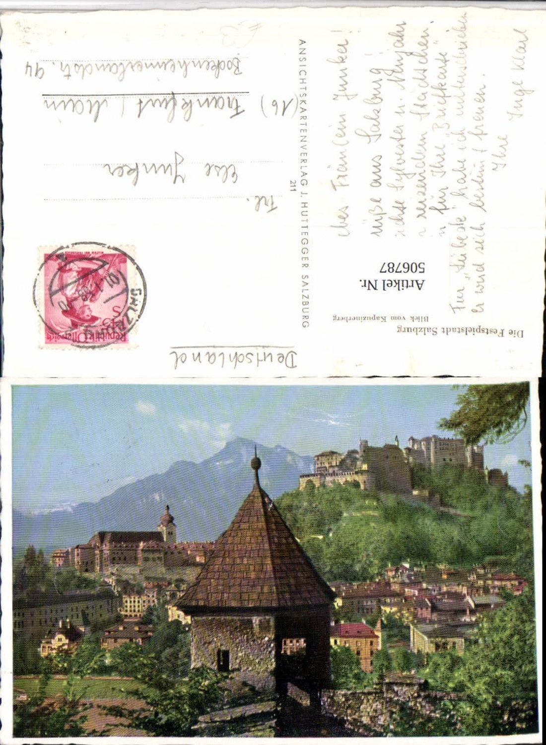506787,Salzburg Teilansicht m. Festung vom Kapizinerberg Bergkulisse