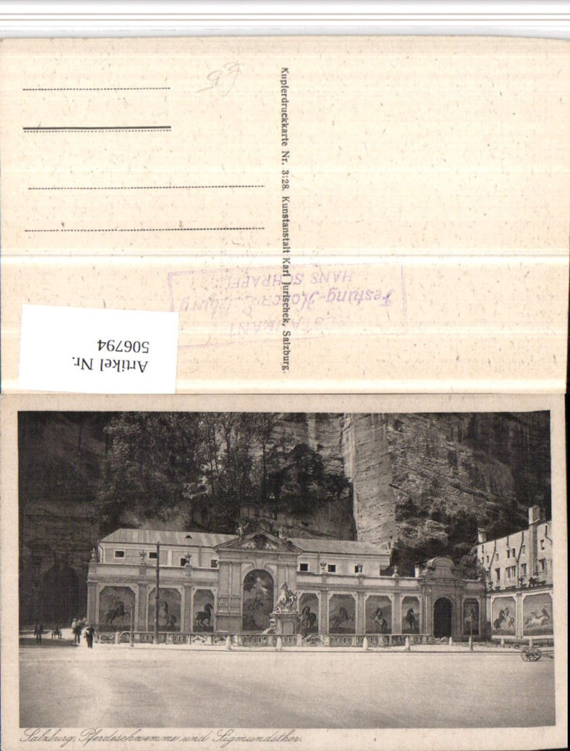 506794,Salzburg Pferdeschwemme u. Sigmundsthor Tor