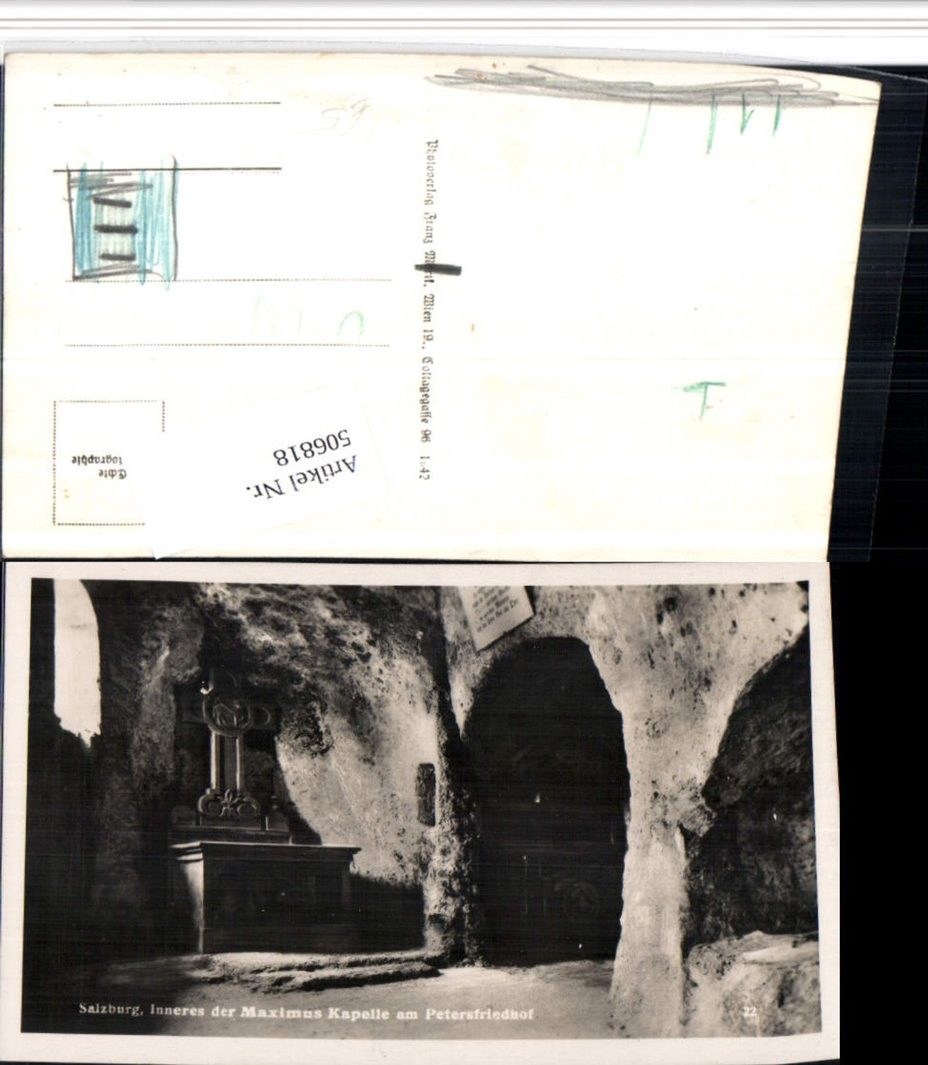 506818,Salzburg Petersfriedhof Maximus Kapelle Innenansicht