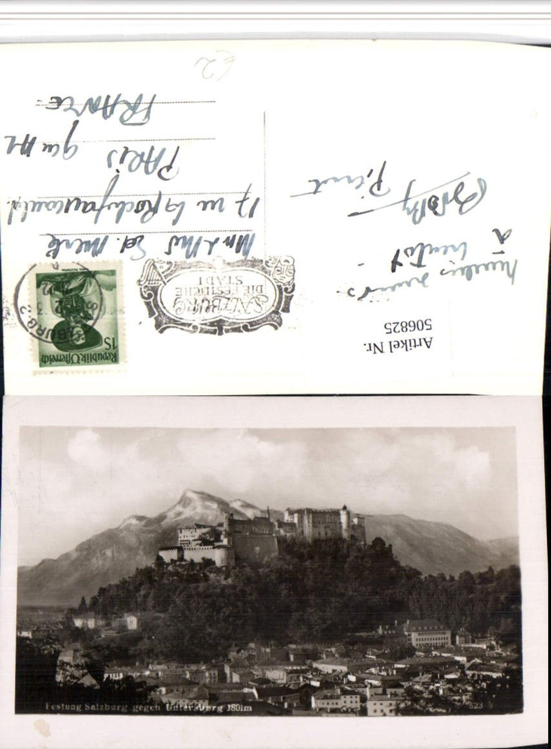 506825,Salzburg Teilansicht m. Festung geg. Untersberg Bergkulisse