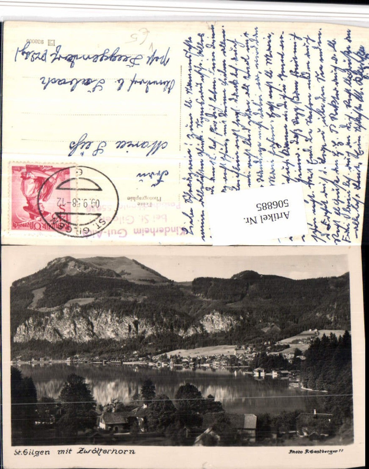 506885, St. Gilgen Totale m. Zwölferhorn pub Gastberger 17