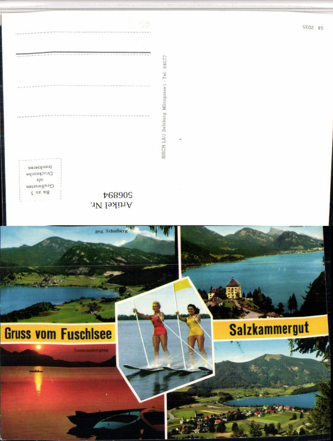 506894, Fuschlsee Fuschl am See Castle Waterski Multi-image map pub Risch-Lau