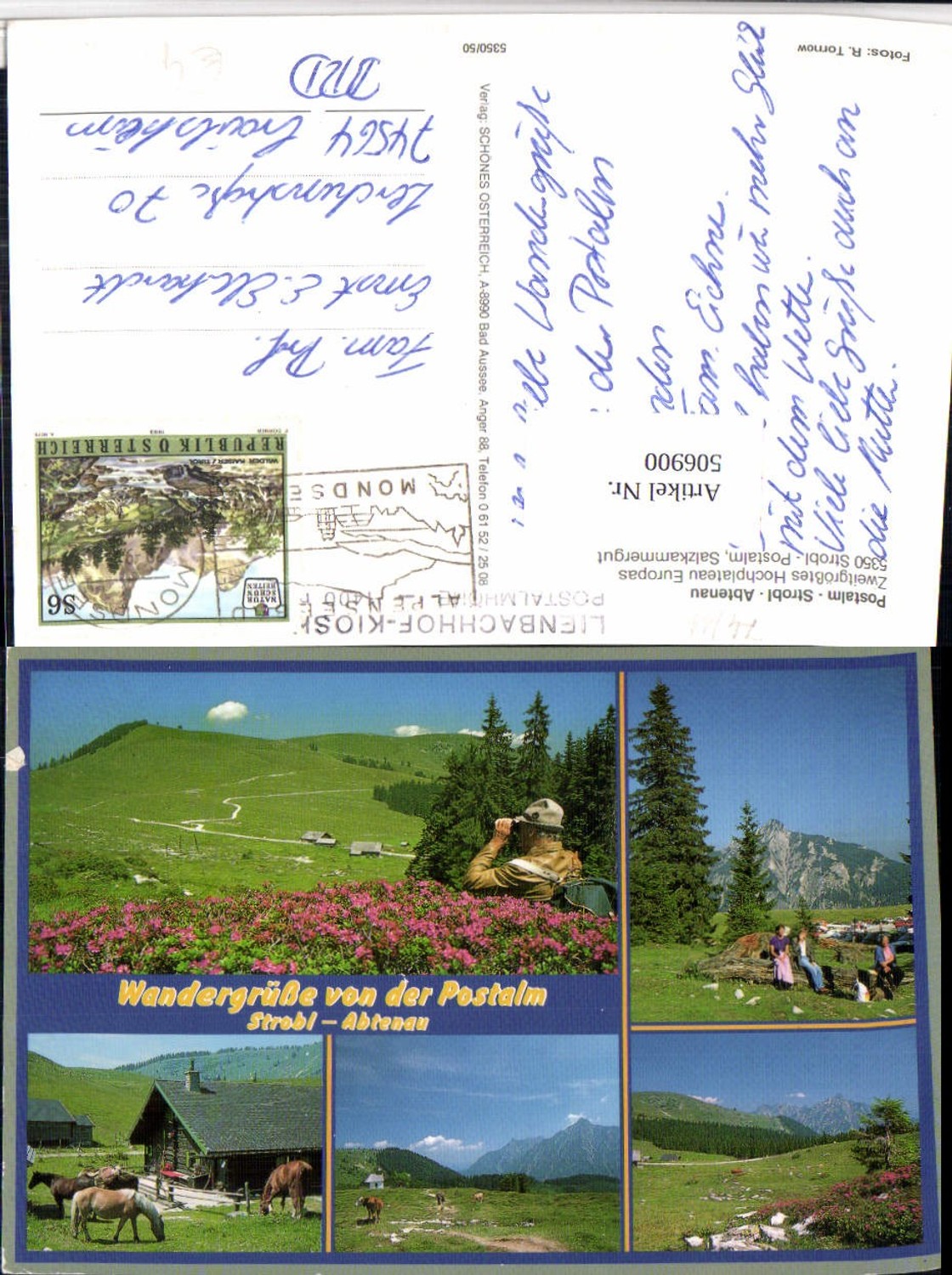 506900, Strobl Postalm Almhütte Multi-image postcard