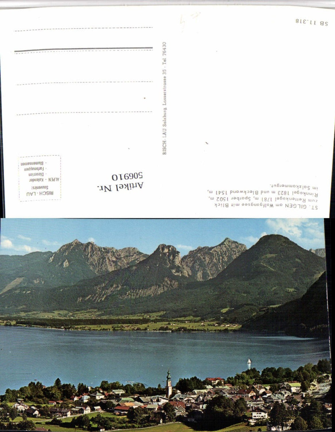 506910, St. Gilgen on Lake Wolfgang, total mountain scenery, pub Risch-Lau