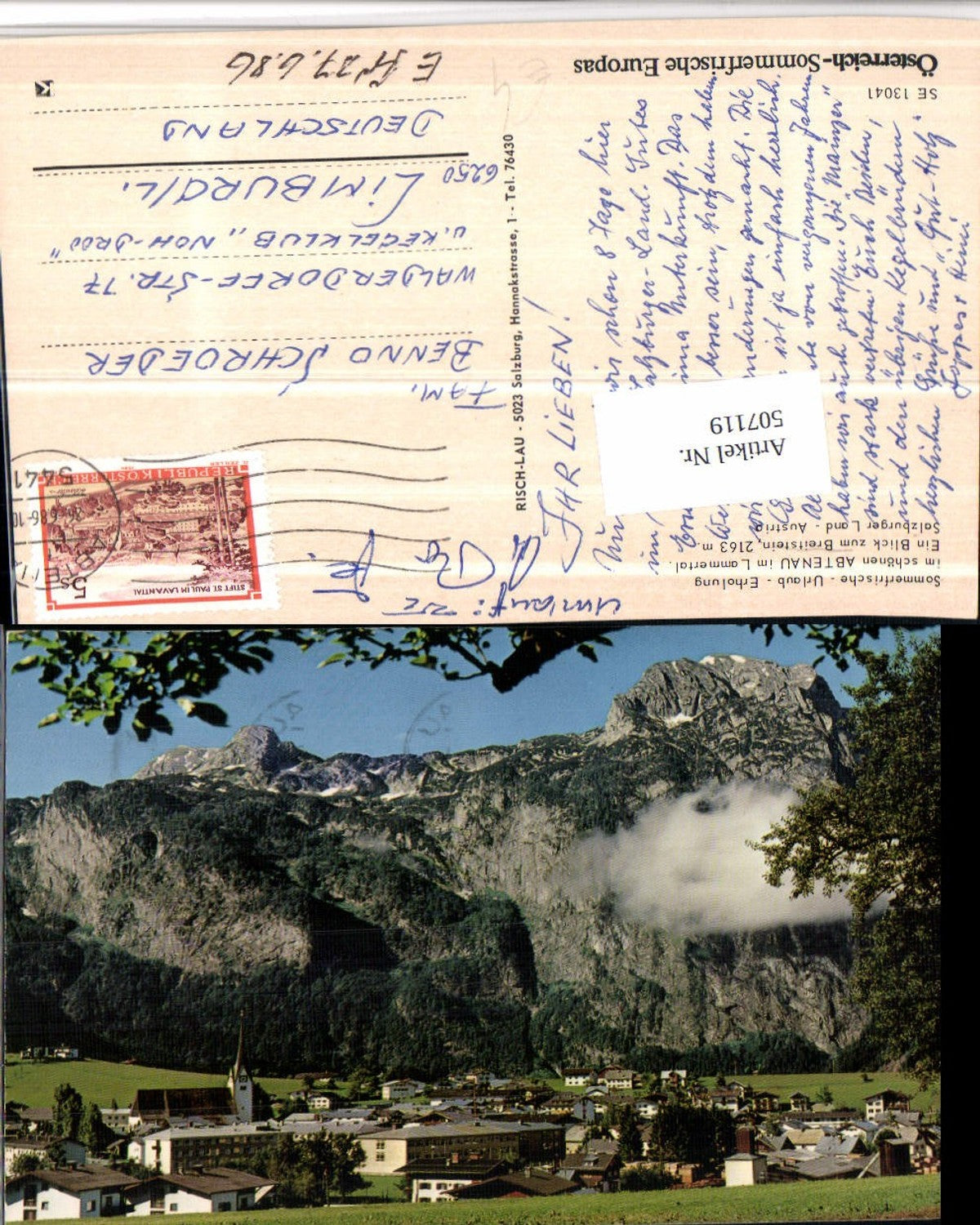 507119,Abtenau im Lammertal Totale m. Breitstein Bergkulisse