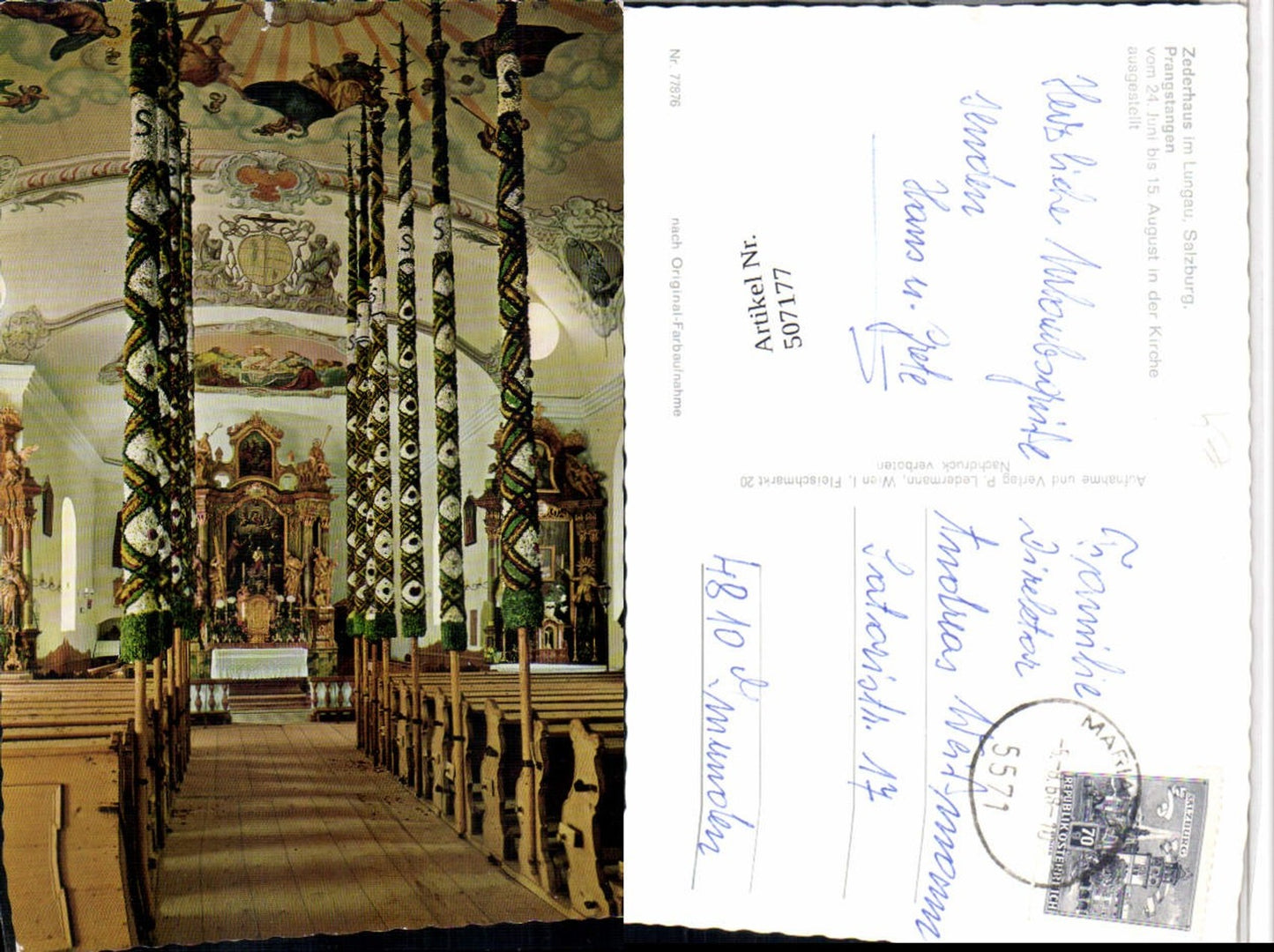 507177,Zederhaus Kirche Innenansicht Prangstangen