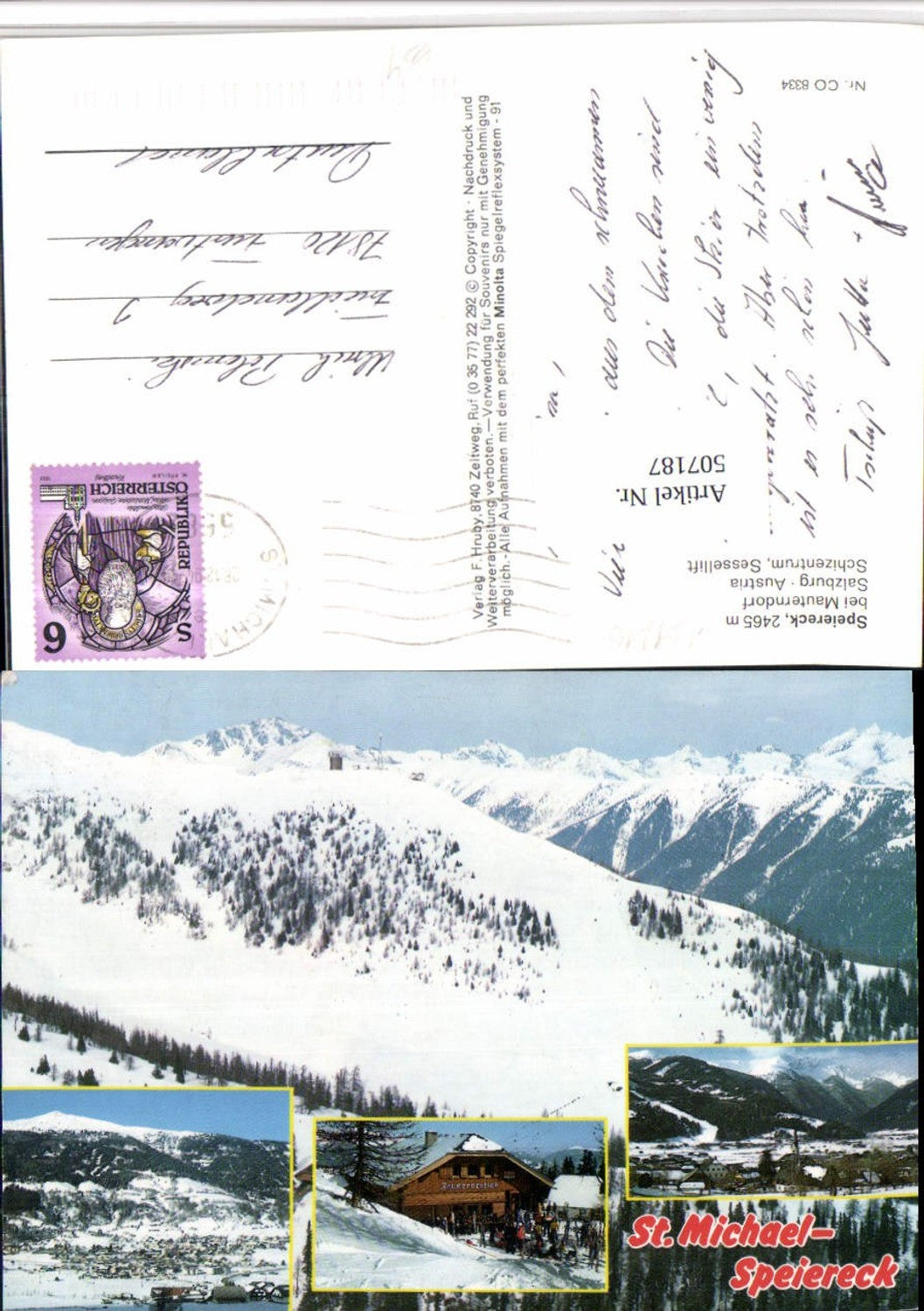 507187,Speiereck b. Mauterndorf St. Michael Totale Bergkulisse Mehrbildkarte