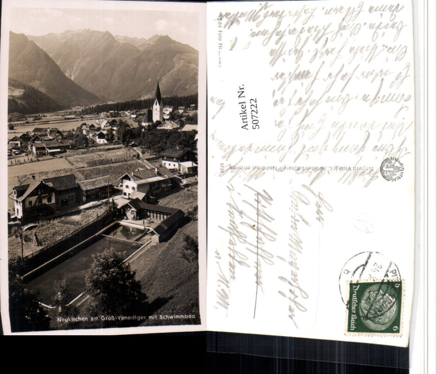 507222,Neukirchen am Großvenediger Totale Schwimmbad Bergkulisse