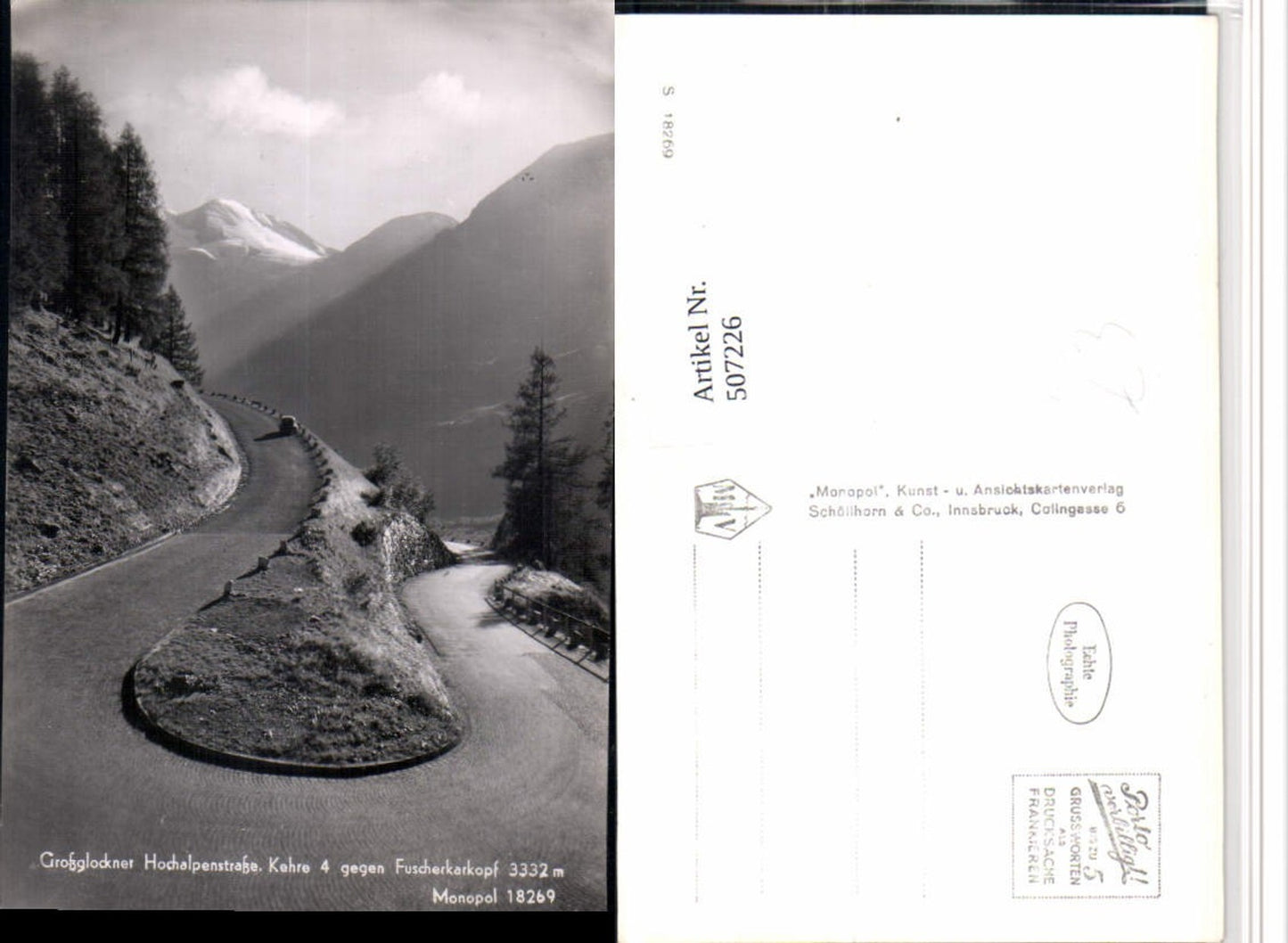 507226,Großglockner Hochalpenstraße Kehre 4 b. Fusch Bergkulisse