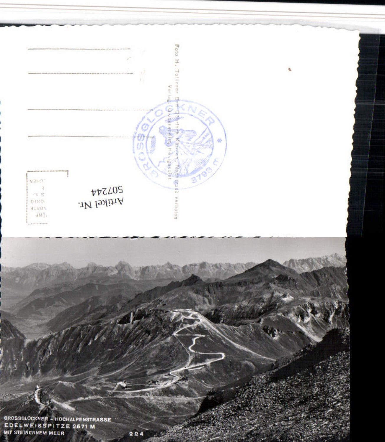 507244,Großglockner Hochalpenstraße Edelweißspitze b. Fusch Bergkulisse