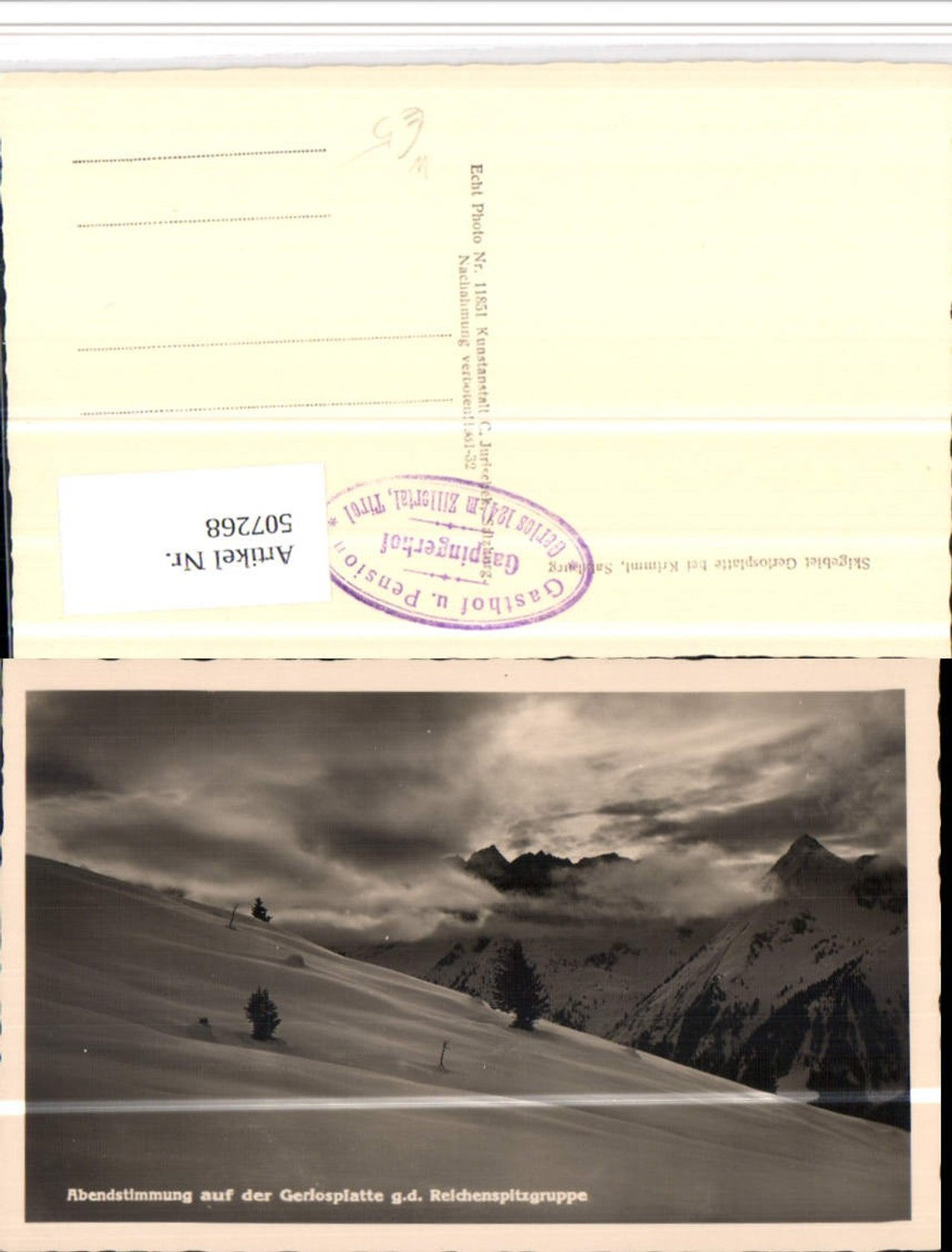 507268,Gerlosplatte b. Krimml geg. Reichenspitzgruppe Bergkulisse