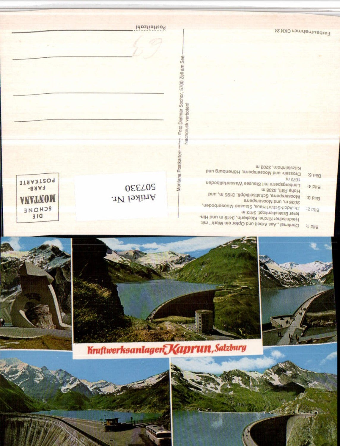 507330,Kaprun Kraftwerksanlagen Talsperre Stausee Mehrbildkarte