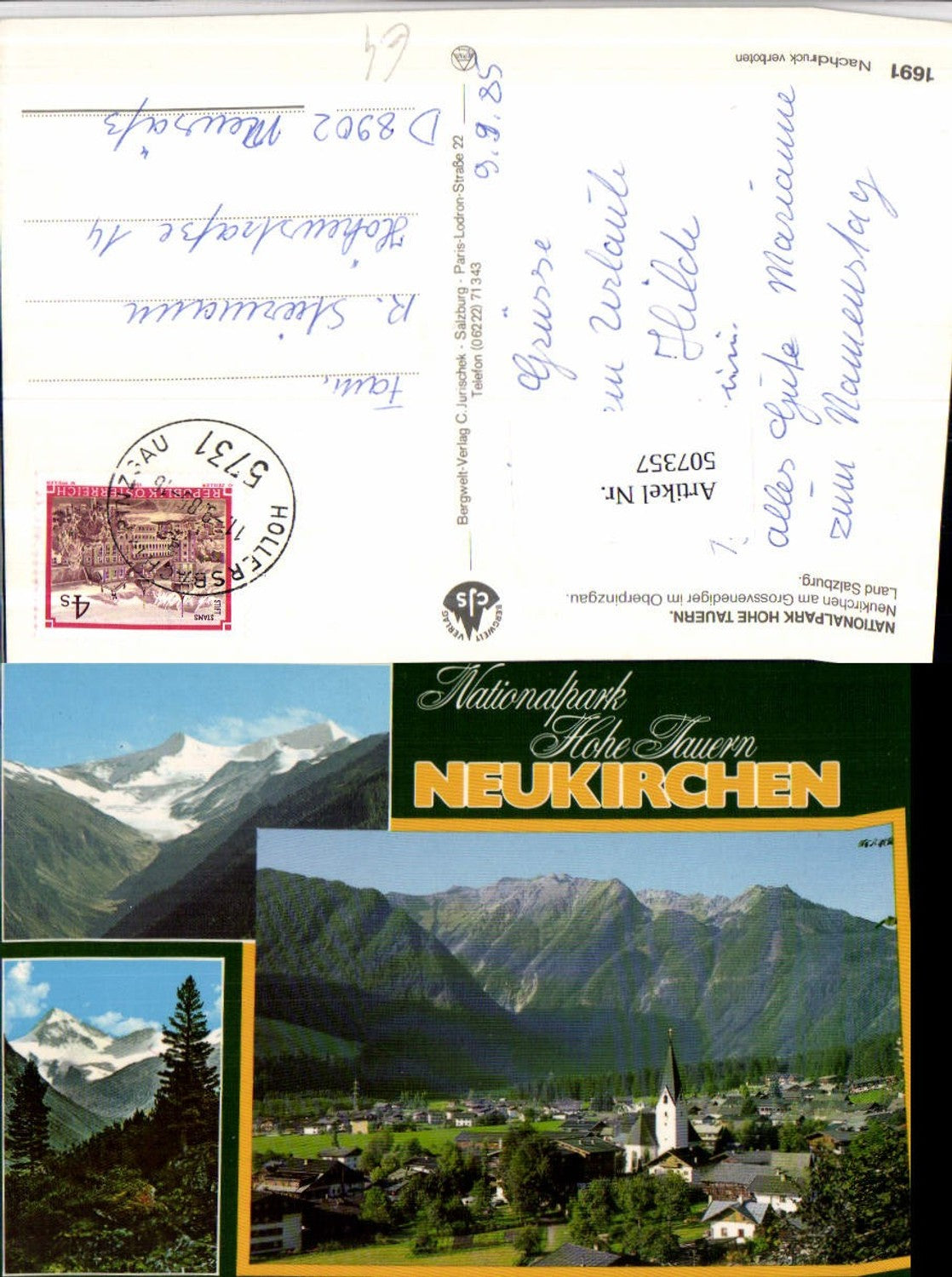 507357,Neukirchen am Großvenediger Totale Bergkulisse Mehrbildkarte