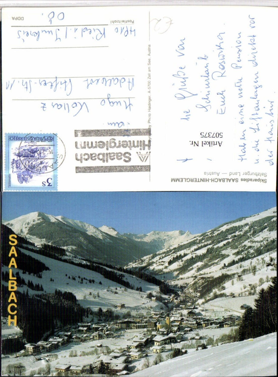 507375,Saalbach-Hinterglemm Totale Bergkulisse Winterbild