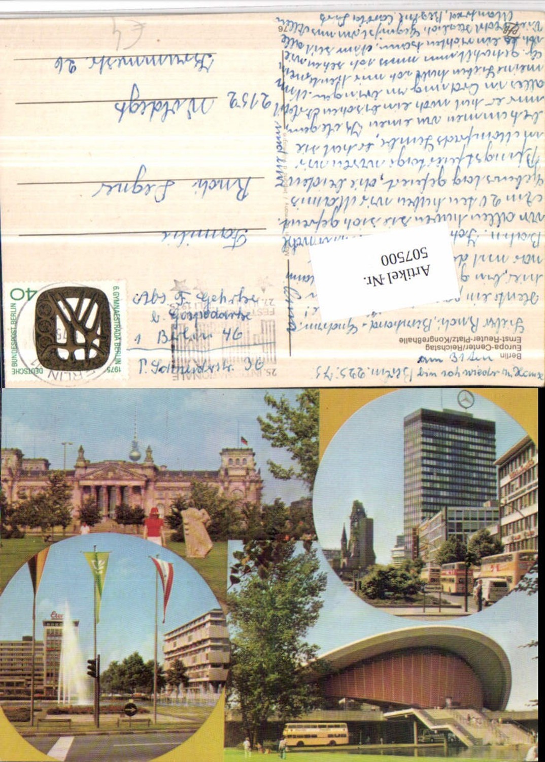 507500,Berlin Europa-Center Kongresshalle Platz Mehrbildkarte