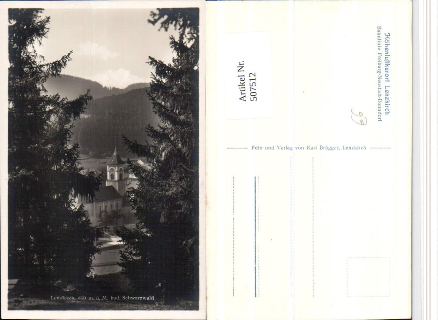 507512,Lenzkirch im Schwarzwald Blick zur Kirche