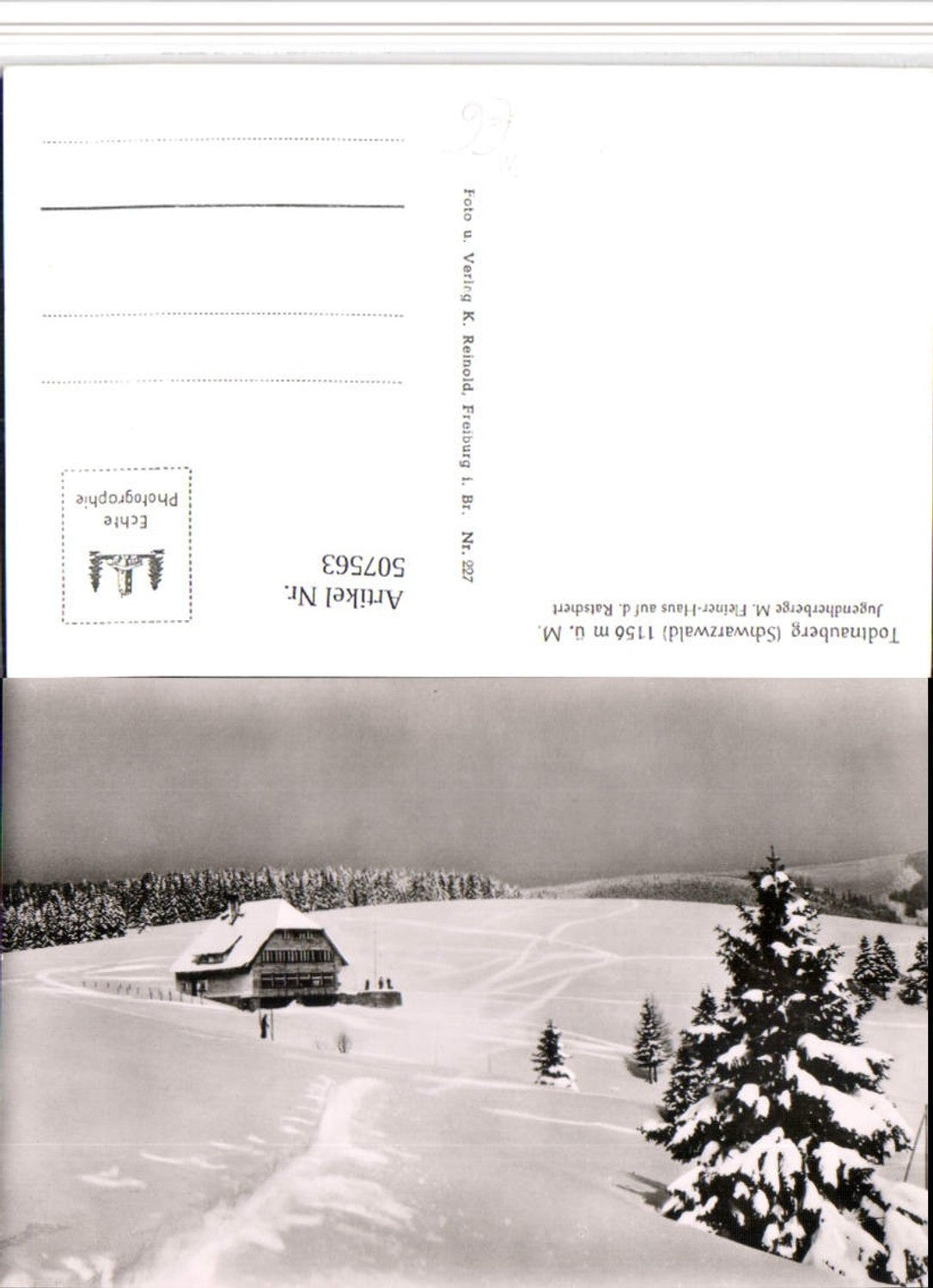 507563,Todtnauberg b. Todtnau Jugendherberge Fleiner-Haus Winterbild
