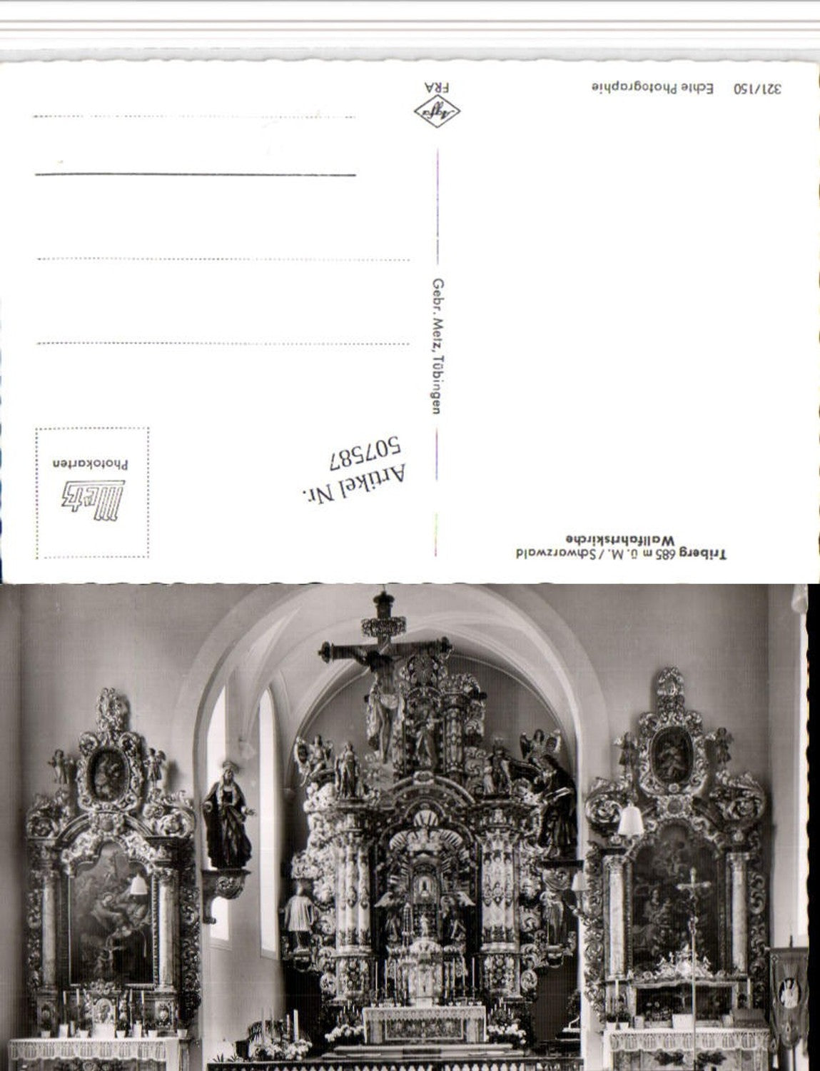 507587,Triberg im Schwarzwald Wallfahrtskirche Innenansicht Altar