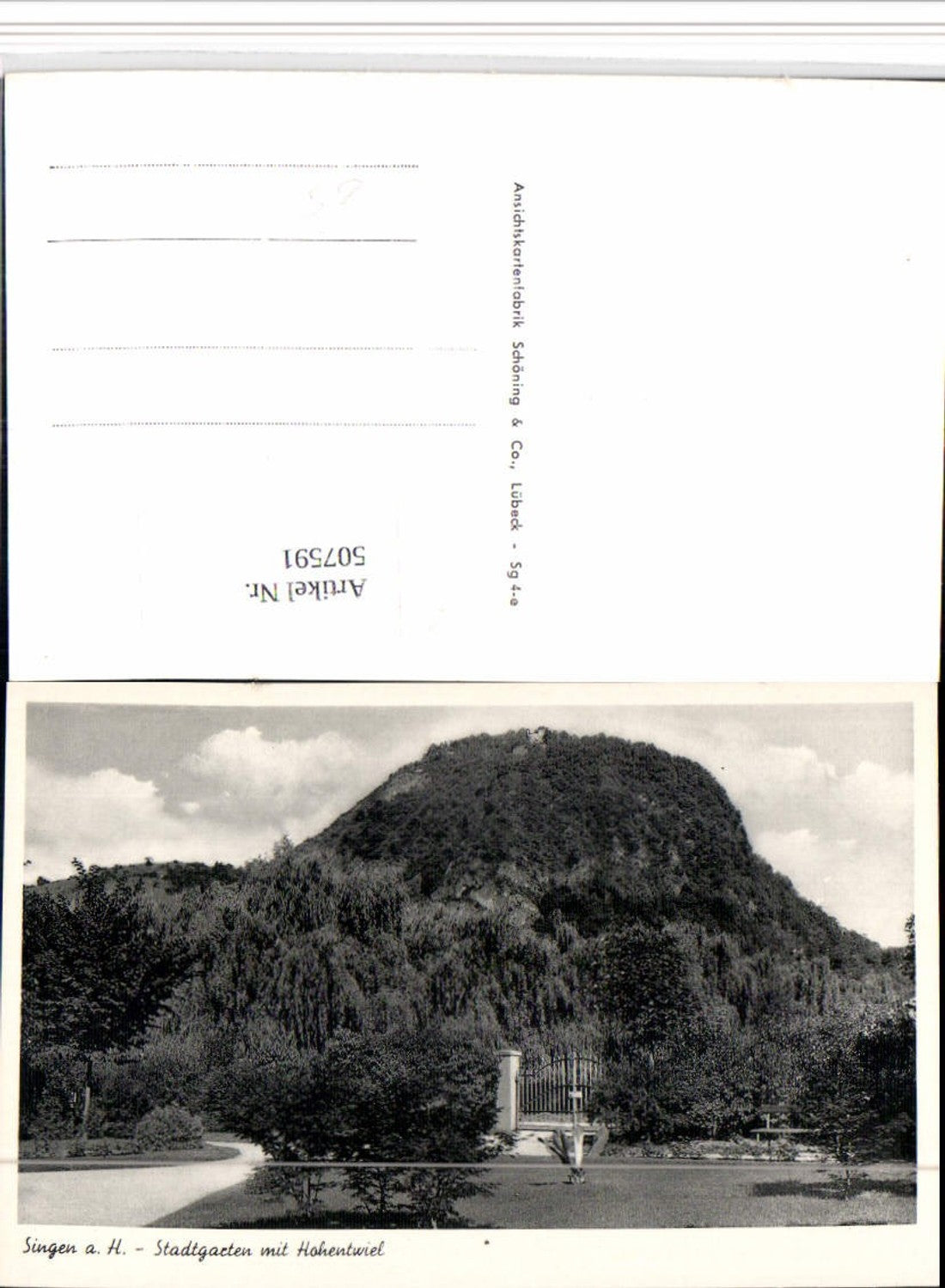 507591,Singen Stadtgarten m. Hohentwiel