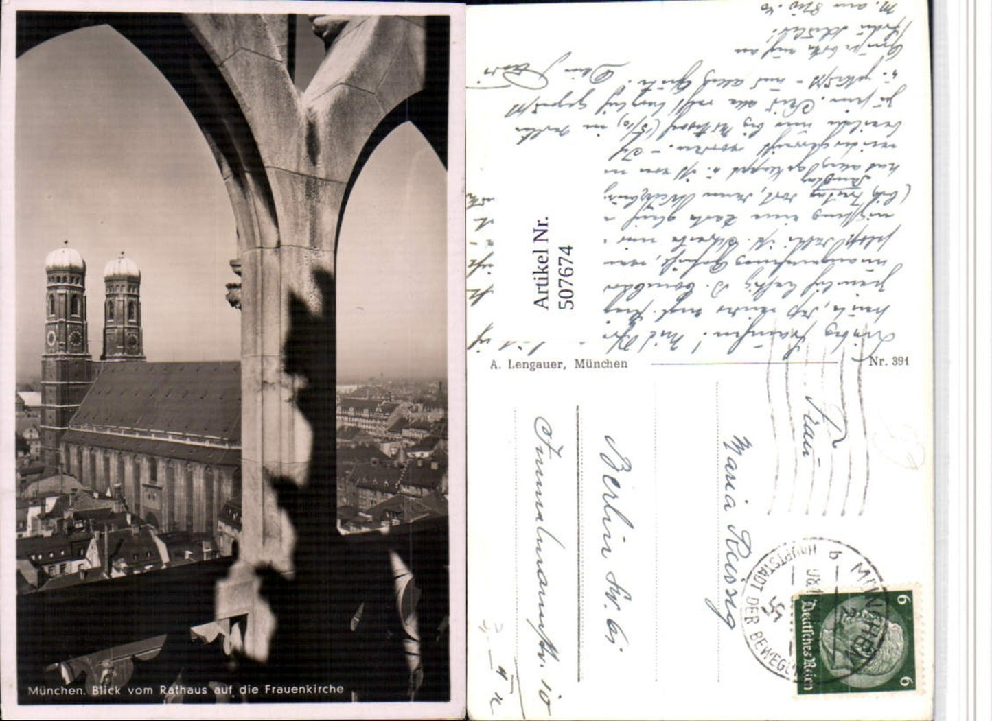 507674,München Blick vom Rathaus auf die Frauenkirche Kirche