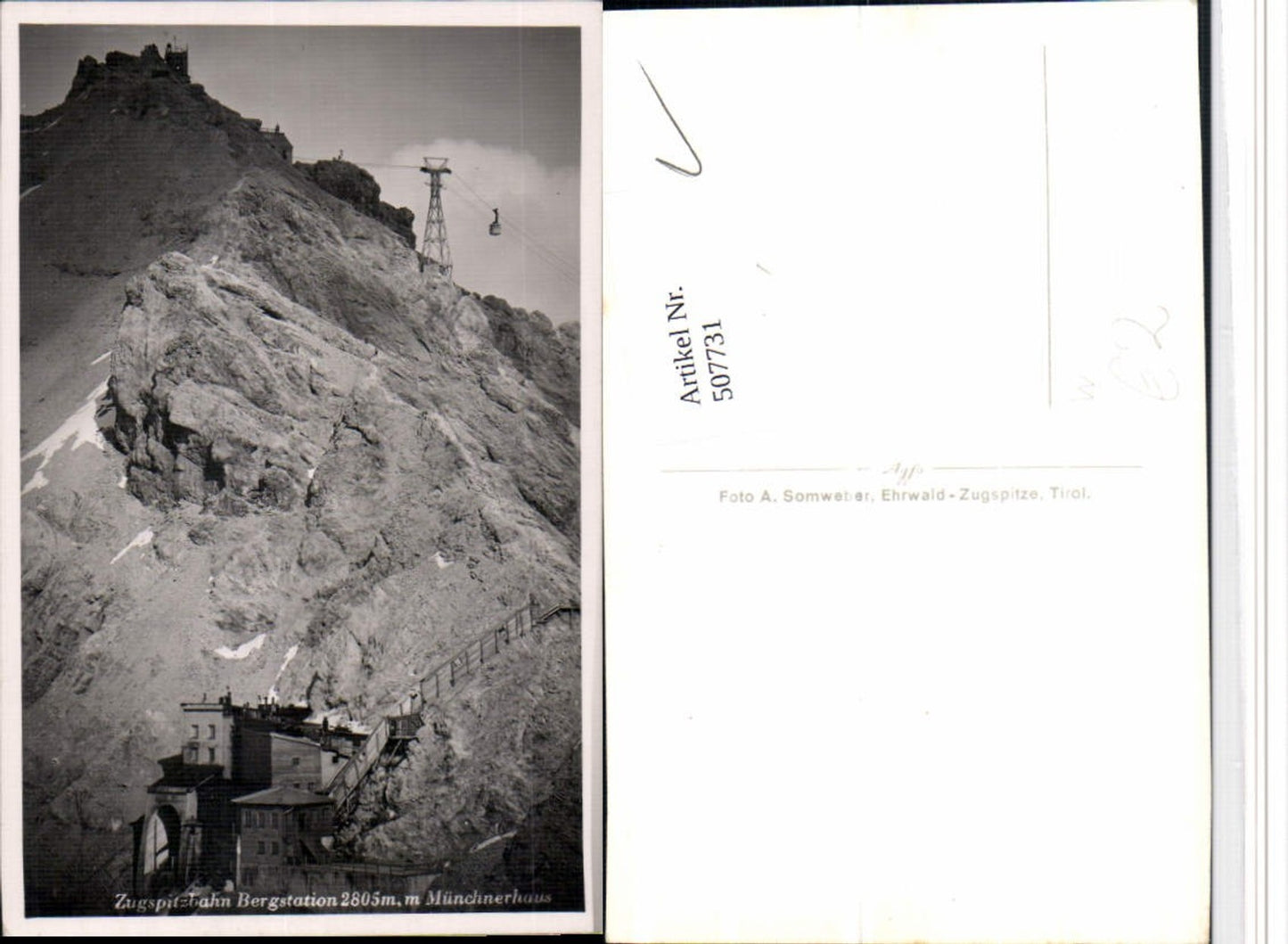 507731,Zugspitzbahn Seilbahn Bergstation m. Münchnerhaus b. Garmisch