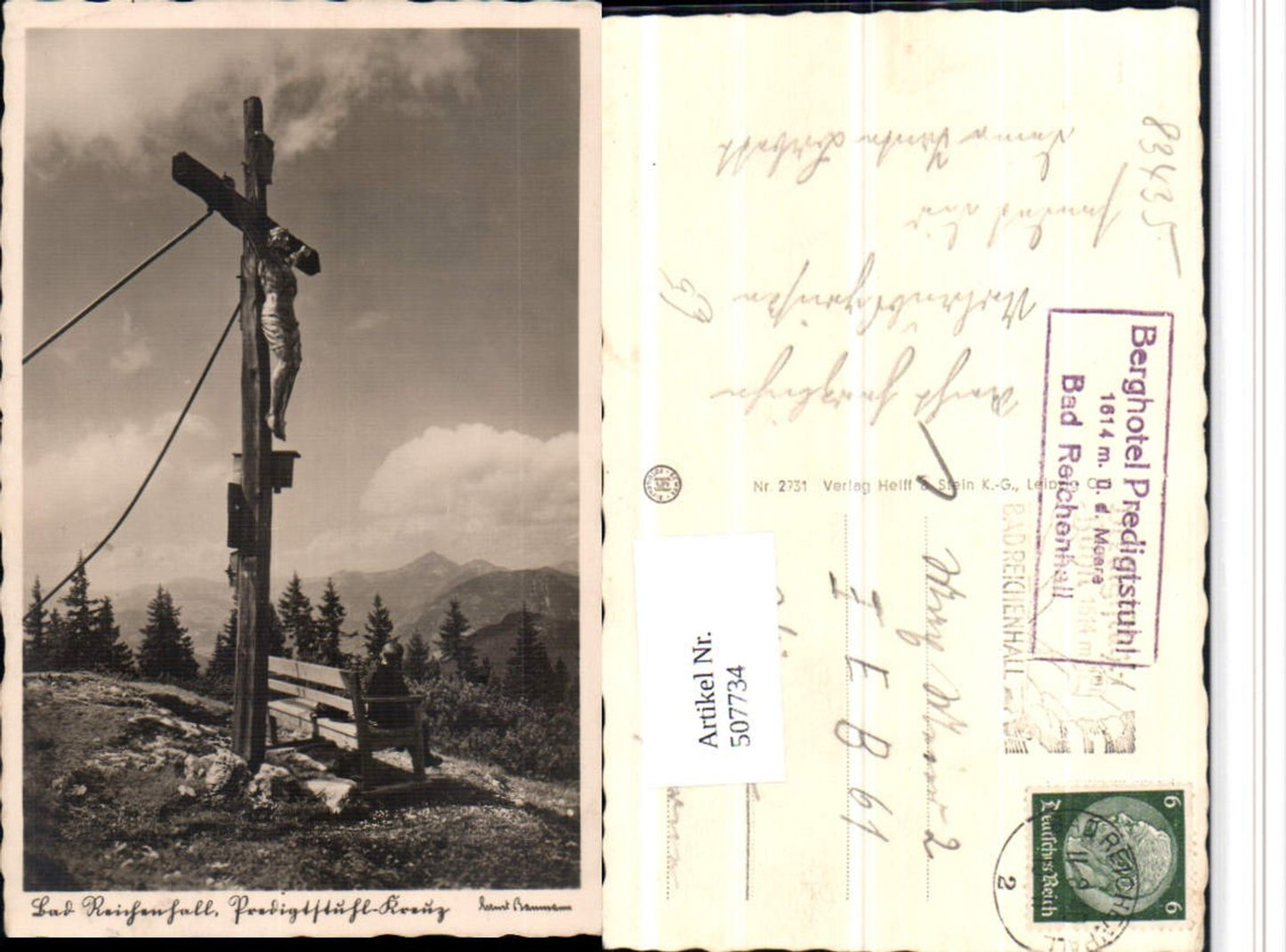 507734,Bad Reichenhall Predigtstuhl-Kreuz Gipfelkreuz Bergkulisse
