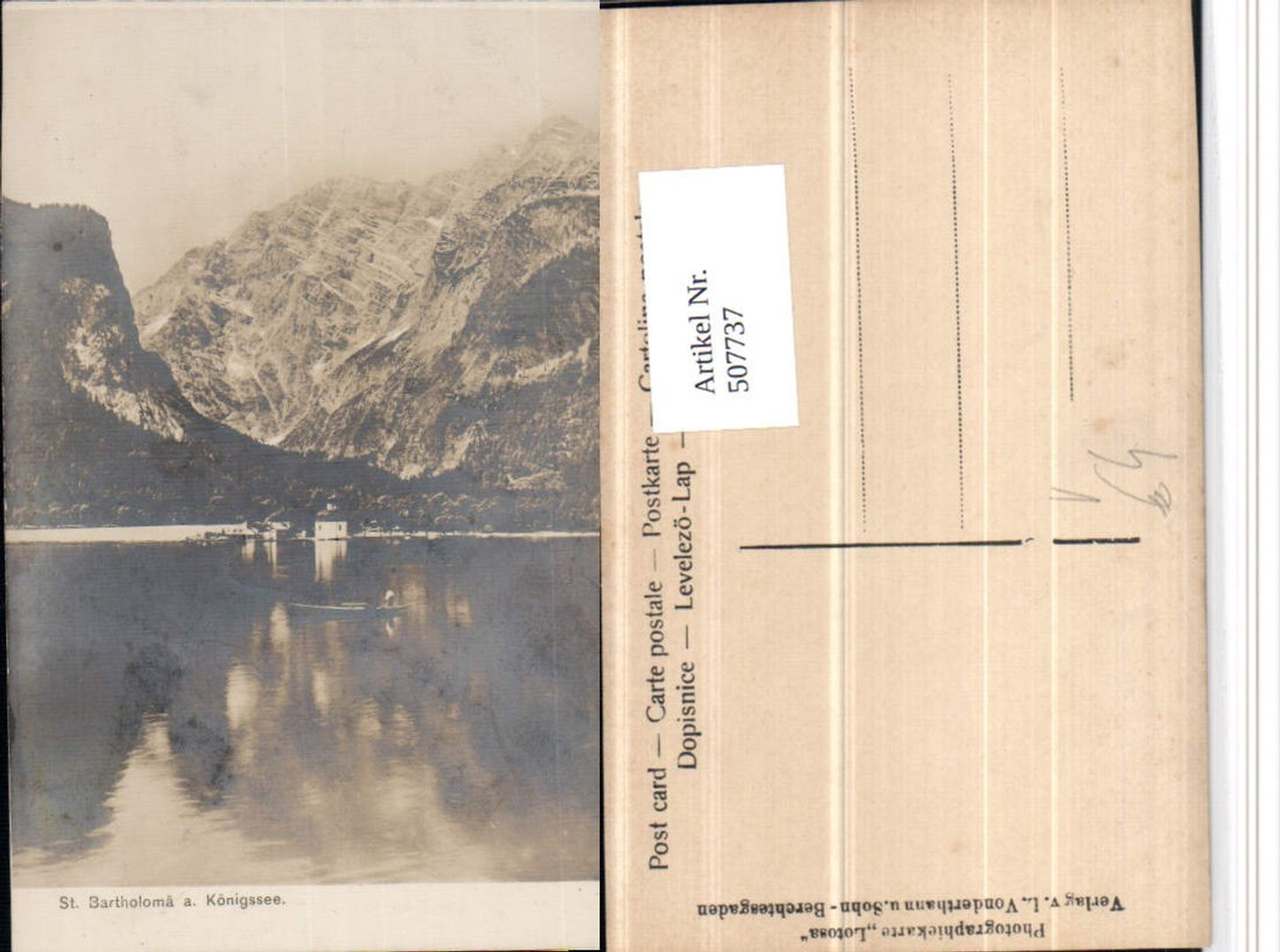 507737,St. Bartholomä am Königssee b. Schönau pub L. Vonderthann