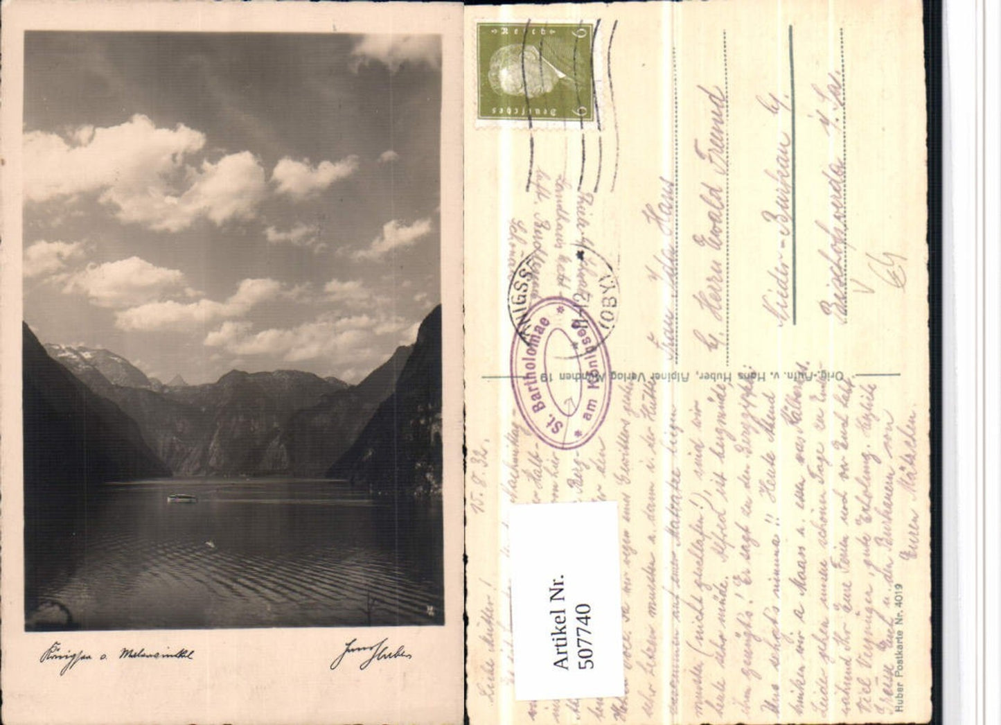 507740,Königssee See b. Schönau Bergkulisse pub Hans Huber