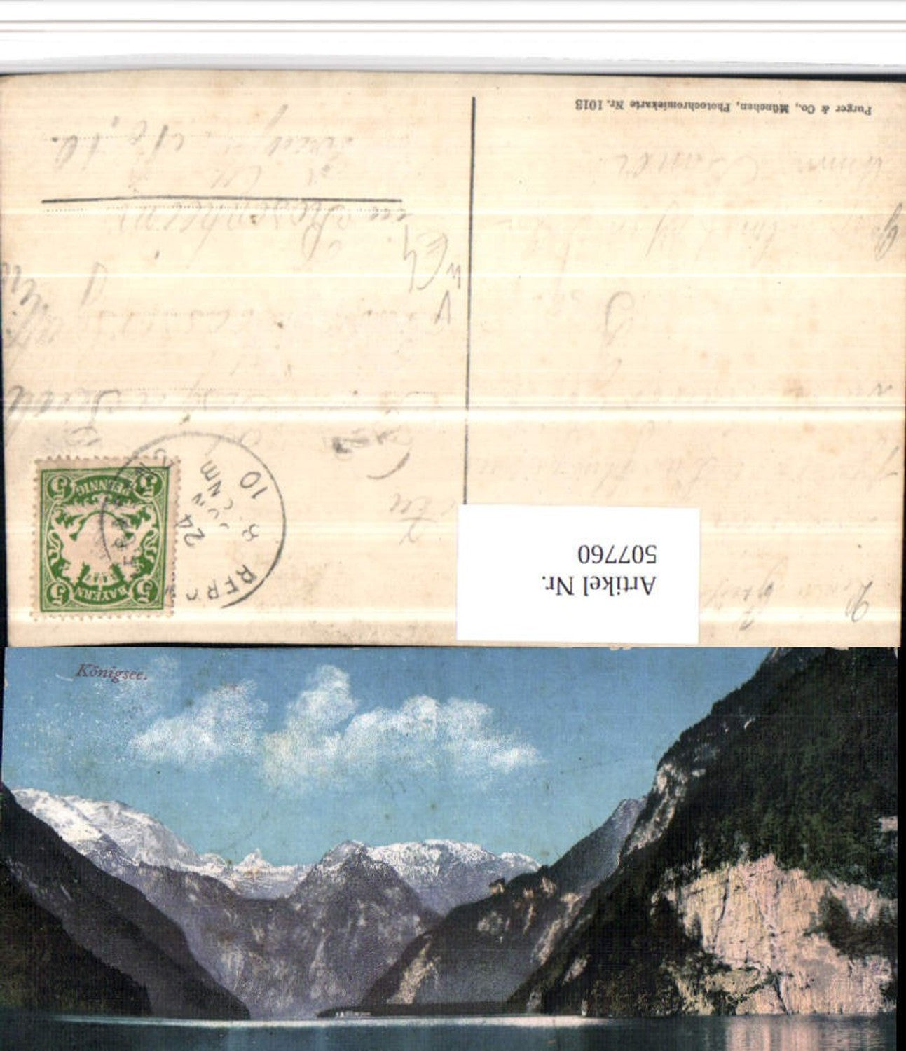 507760,Königssee See b. Schönau Zille Bergkulisse pub Purger & Co 1013