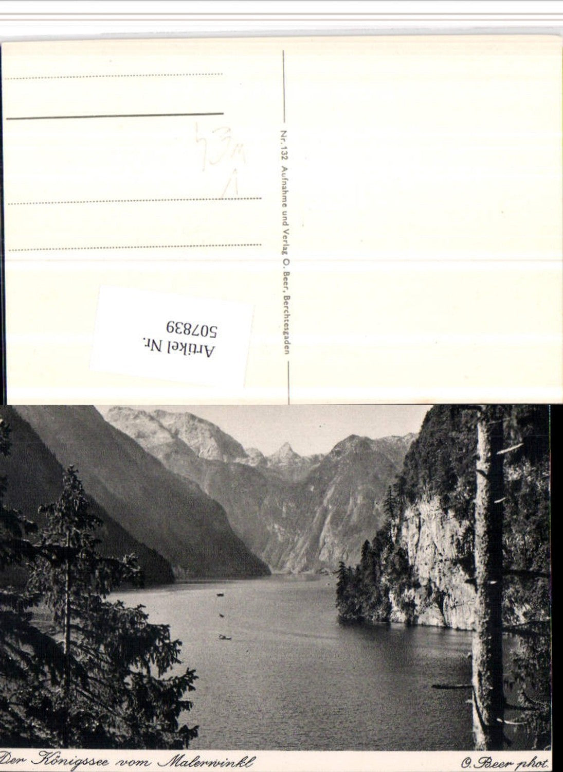 507839,Königssee See b. Schönau Bergkulisse pub Foto O. Beer