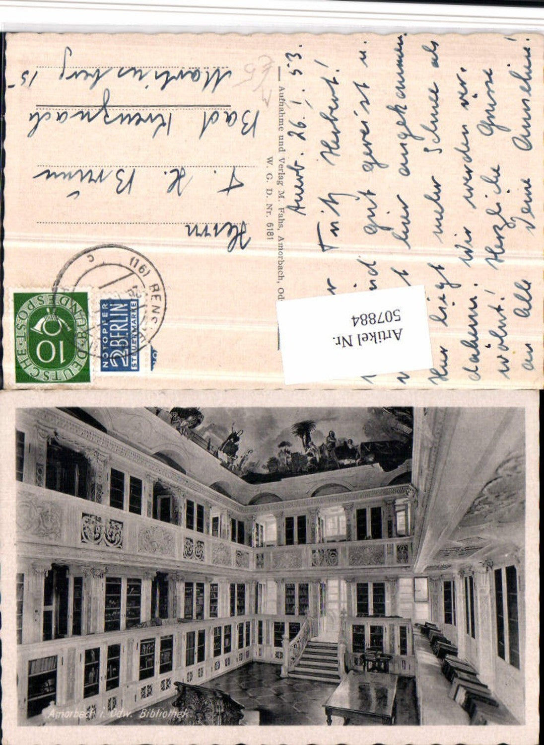 507884,Amorbach im Odenwald Bibliothek Innenansicht