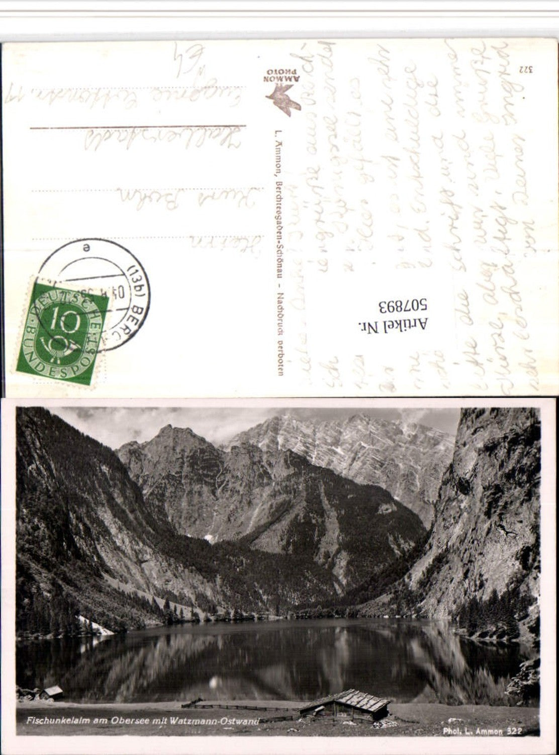 507893,Fischunkelalm am Obersee b. Berchtesgaden m. Watzmann Bergkulisse