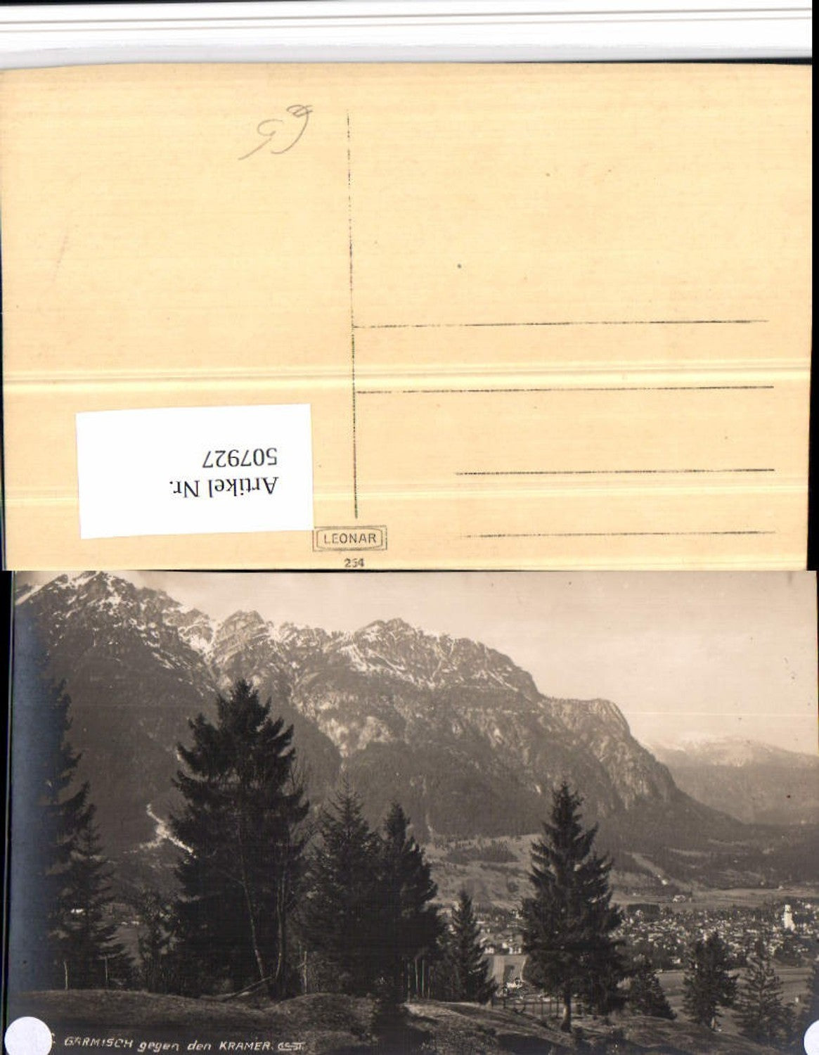 507927,Garmisch Totale geg. Kramer Bergkulisse