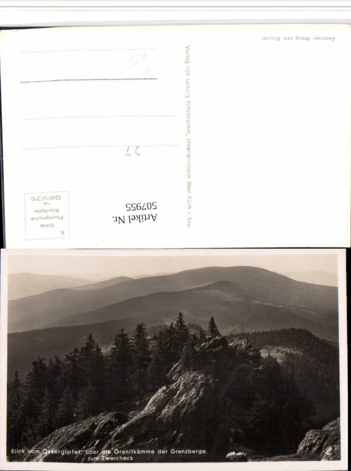 507955,Blick vom Ossergipfel b. Lohberg m. Granitkämme Bergkulisse