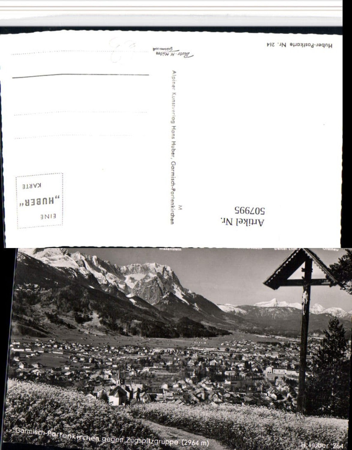 507995,Garmisch-Partenkirchen Totale geg. Zugspitze Marterl pub H. Huber 264