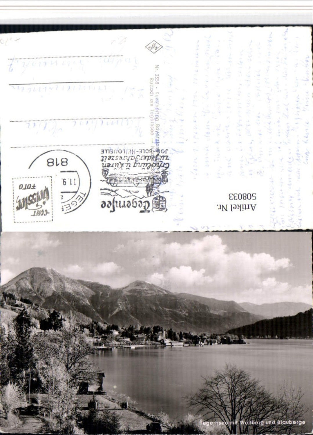 508033,Tegernsee Teilansicht m. Wallberg u. Blauberge Bergkulisse