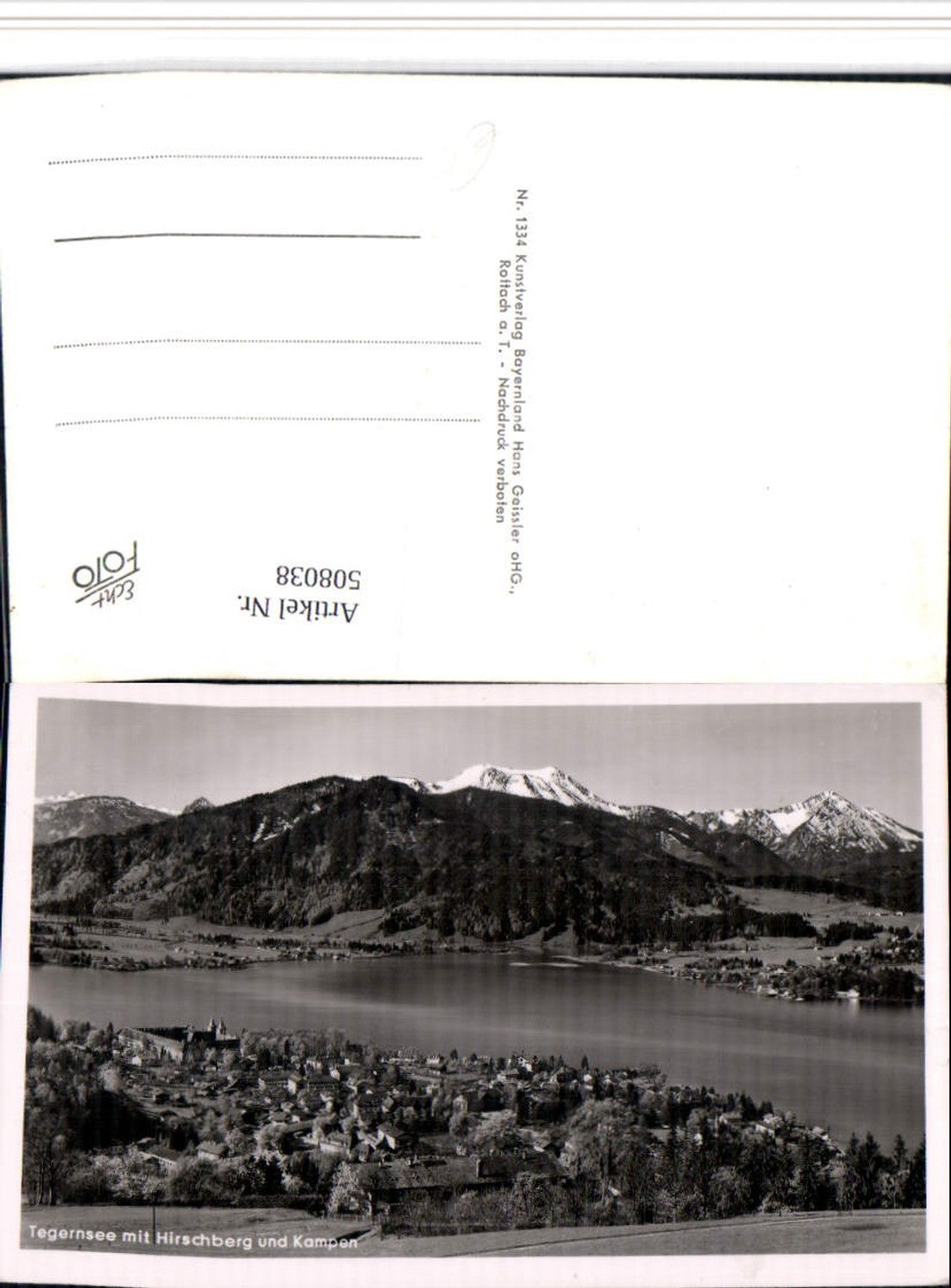 508038,Tegernsee Totale m. Hirschberg u. Kampen Bergkulisse