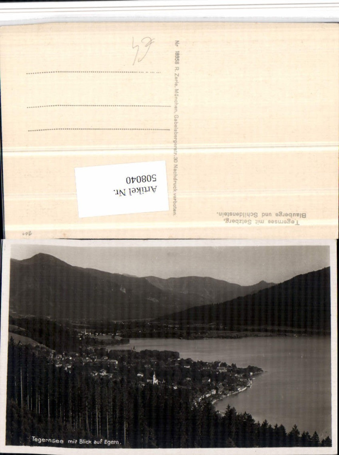 508040,Tegernsee Totale m. Setzberg Bergkulisse
