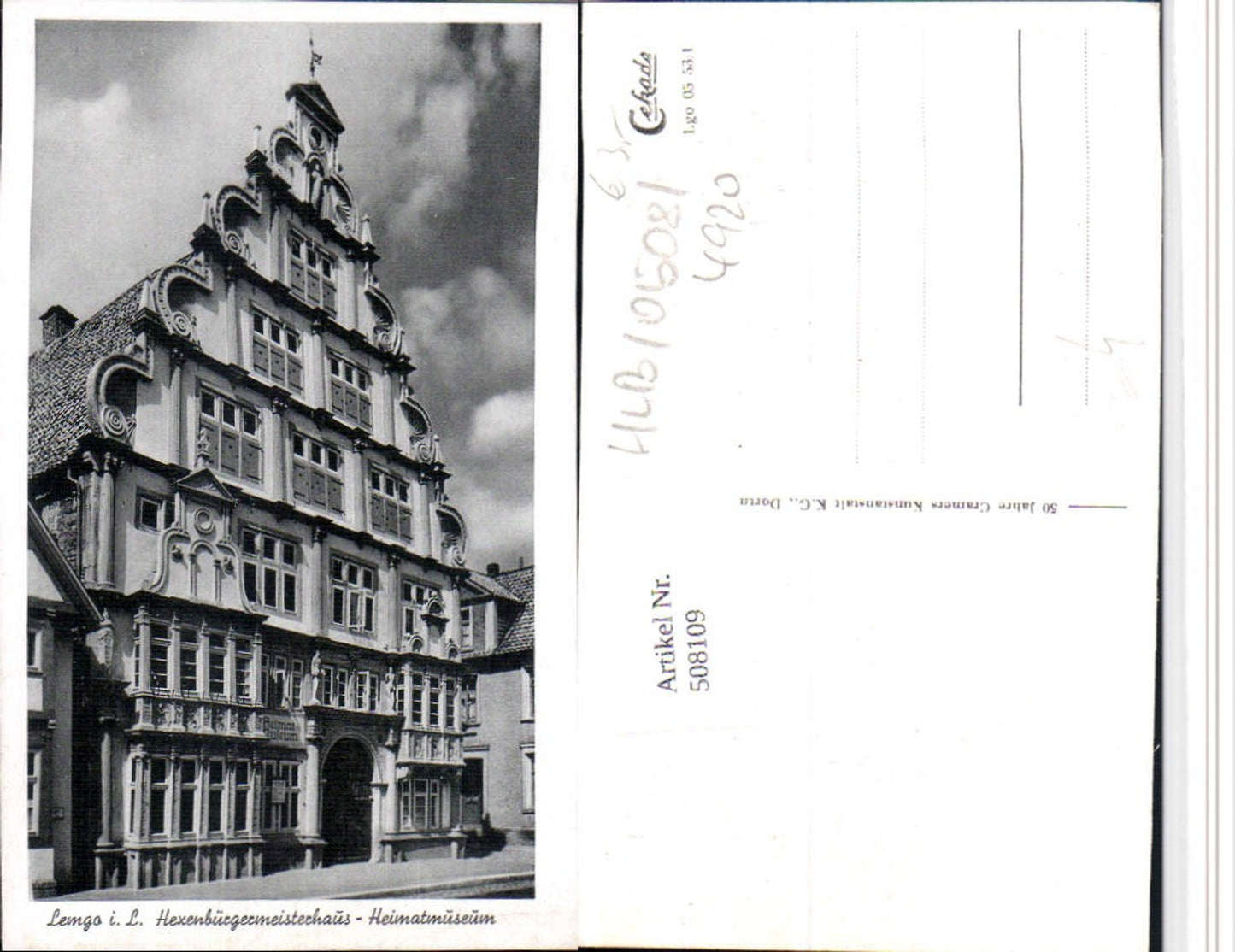 508109,Lemgo Hexenbürgermeisterhaus Heimatmuseum