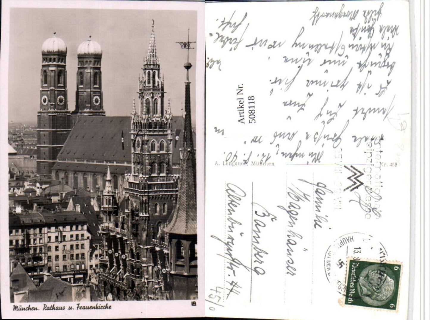 508118,München Rathaus u. Frauenkirche Kirche