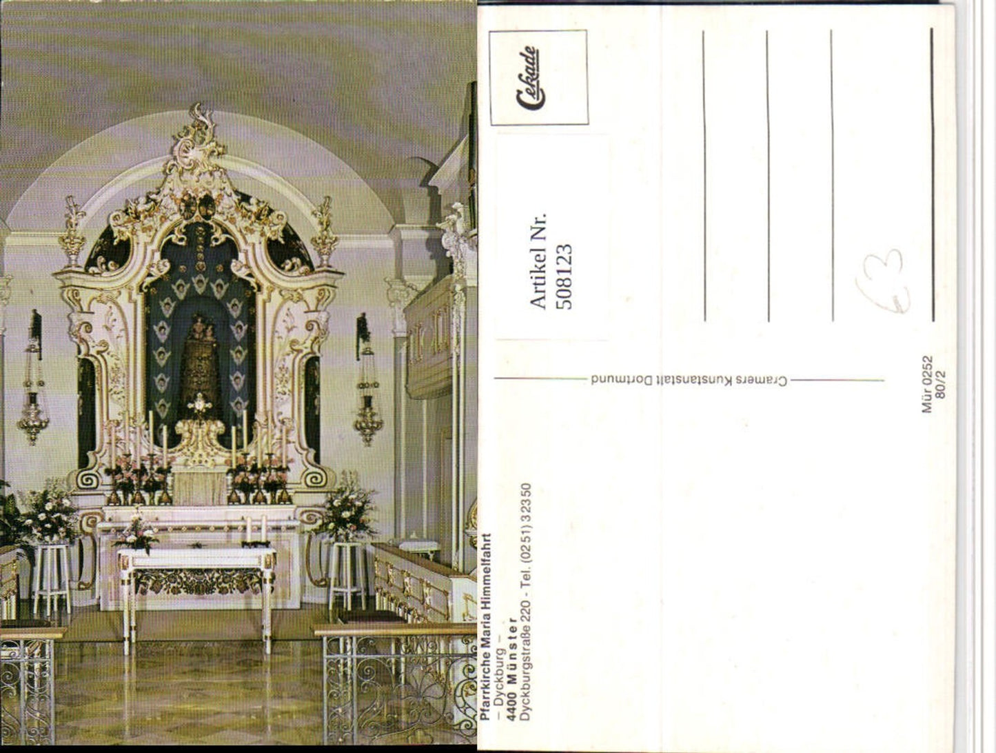 508123,Münster Pfarrkirche Maria Himmelfahrt Innenansicht Altar