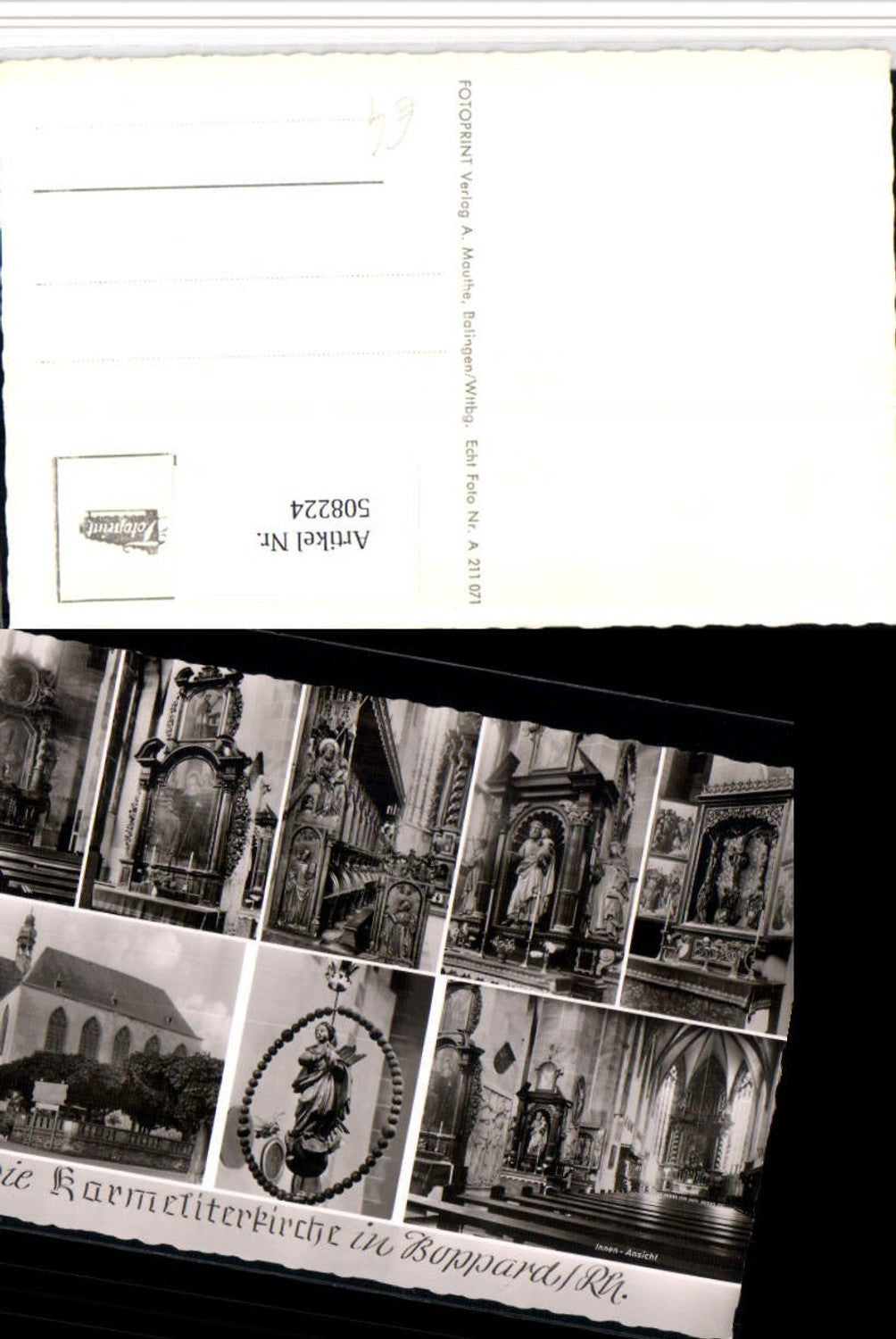 508224,Boppard am Rhein Kirche Innenansicht Altar Mehrbildkarte