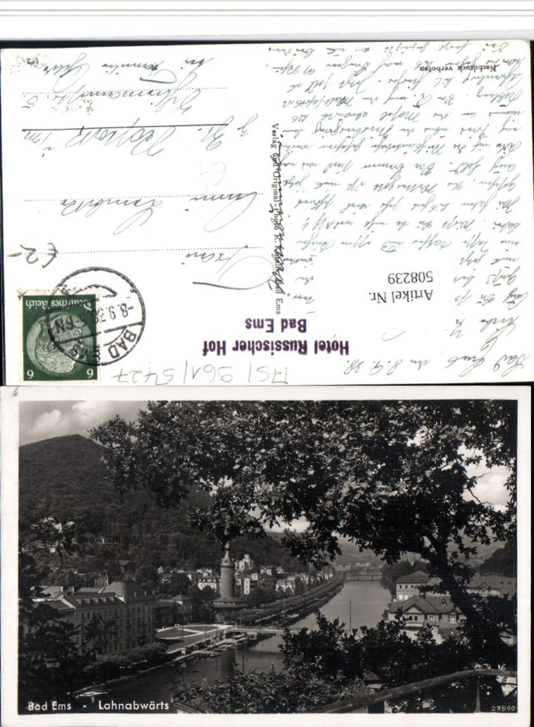 508239,Bad Ems an d. Lahn Teilansicht Lahnabwärts