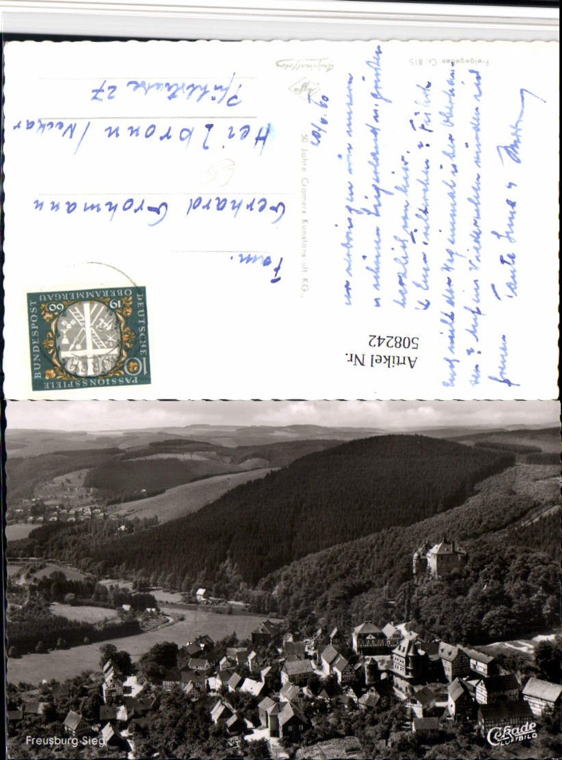 508242,Freusburg b. Kirchen Sieg Totale Burg Fliegeraufnahme