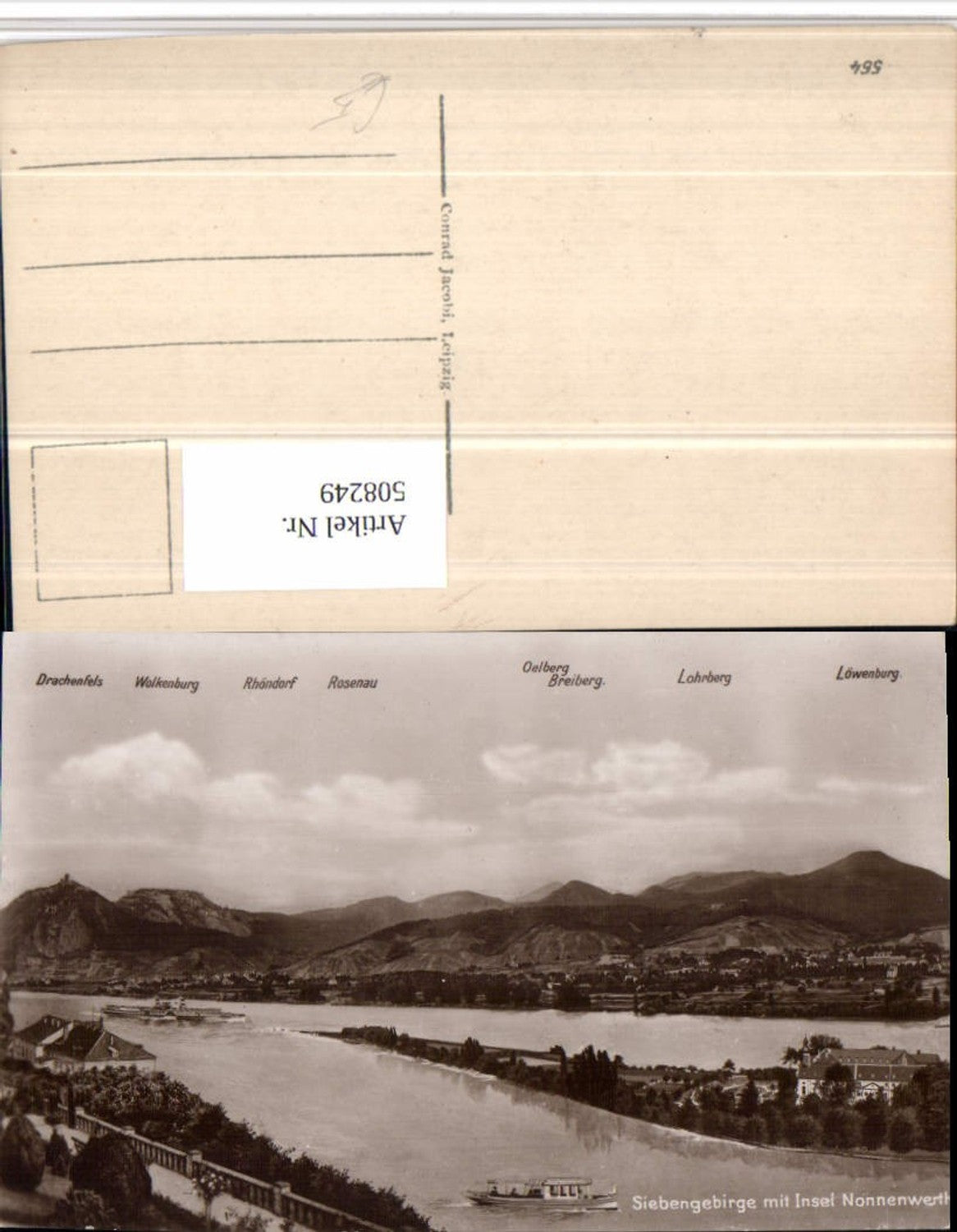 508249,Siebengebirge m. Insel Nonnenwerth b. Roldandseck Remagen