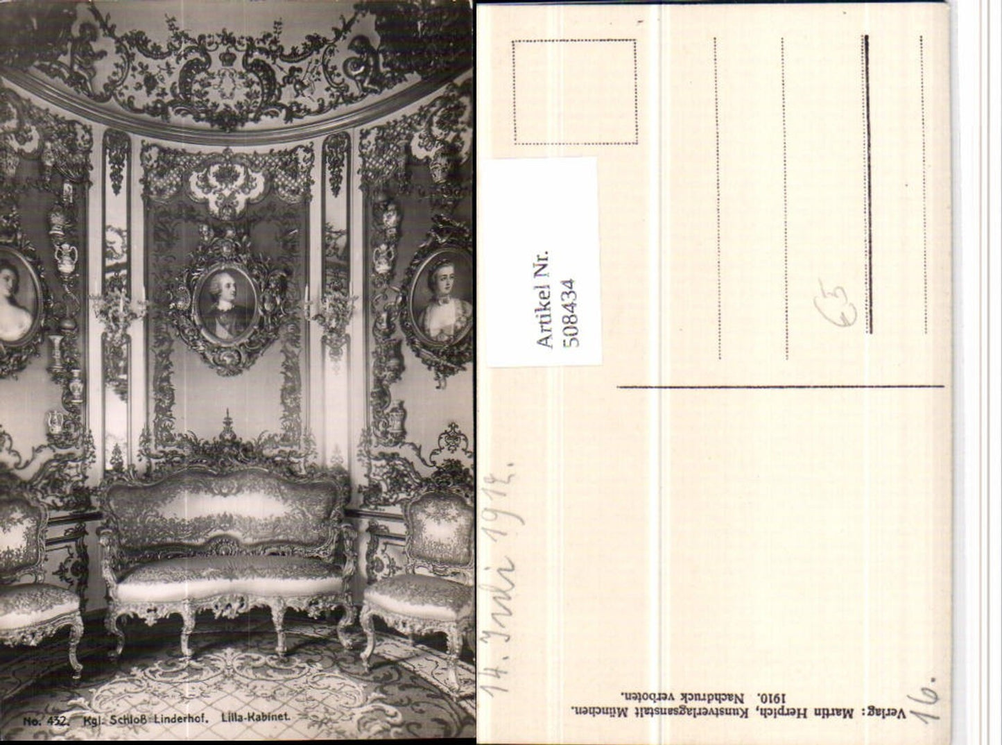 508434,Schloss Linderhof b. Ettal Lila-Kabinett Innenansicht