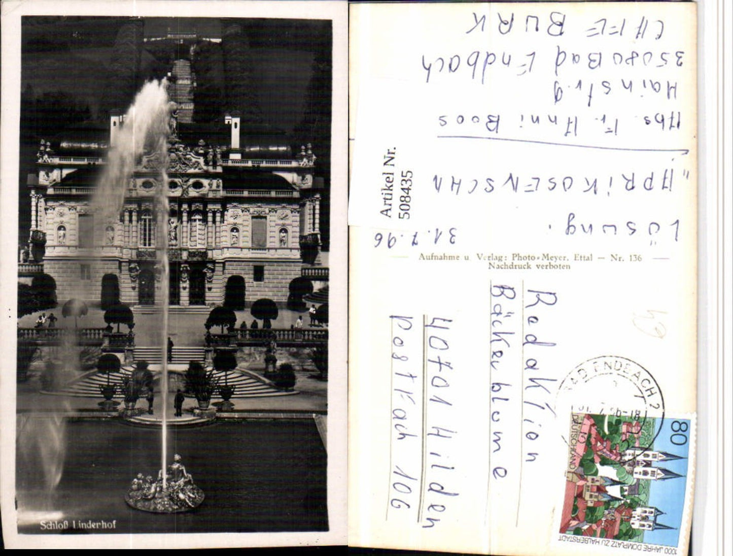 508435,Schloss Linderhof b. Ettal Fontäne