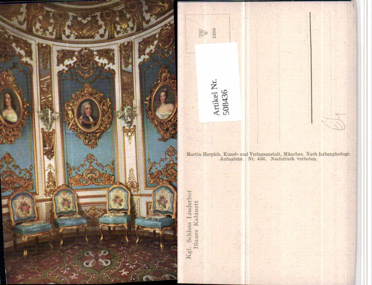 508436,Schloss Linderhof b. Ettal Blaues Kabinett Innenansicht